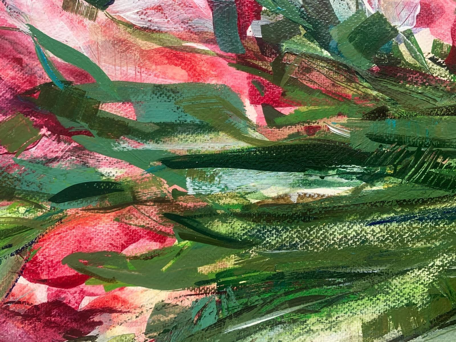 Bożena Lesiaktulips. Gouache Painting, Abstract, Figurative, Flowers, Polish Art2024 photo Art