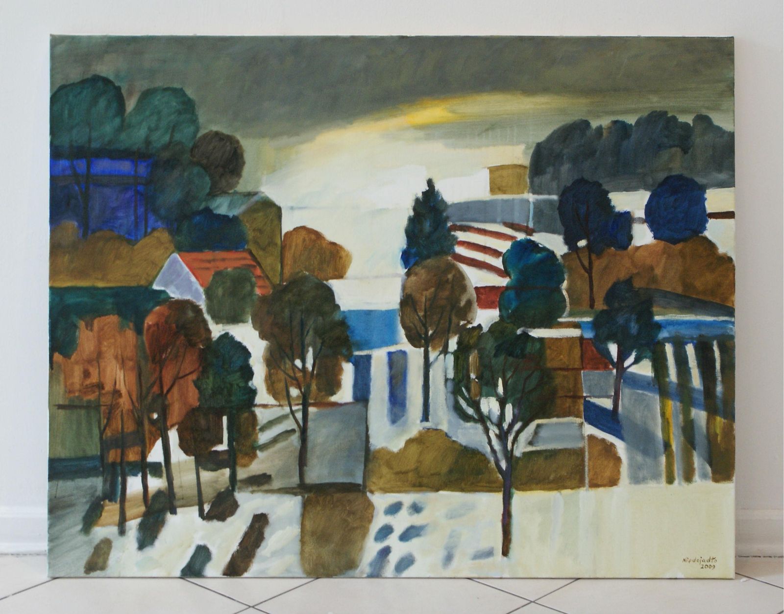 Marek Niedojadłoautumn Moods   Xxi Century, Oil Landscape Painting, Colourful2011 photo furniture