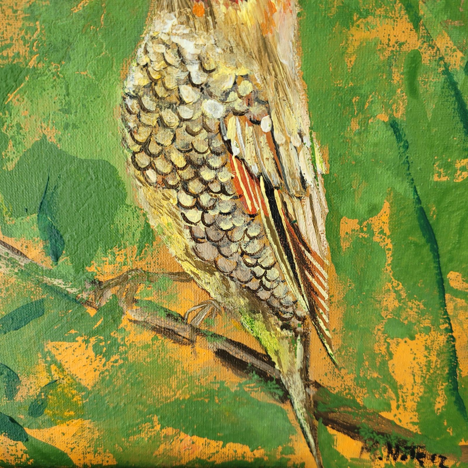 723.0 Magdalena Nałęczgardens Of Delight 27   Figurative Acrylic Painting Animals Bright Colours Birds2021 photo