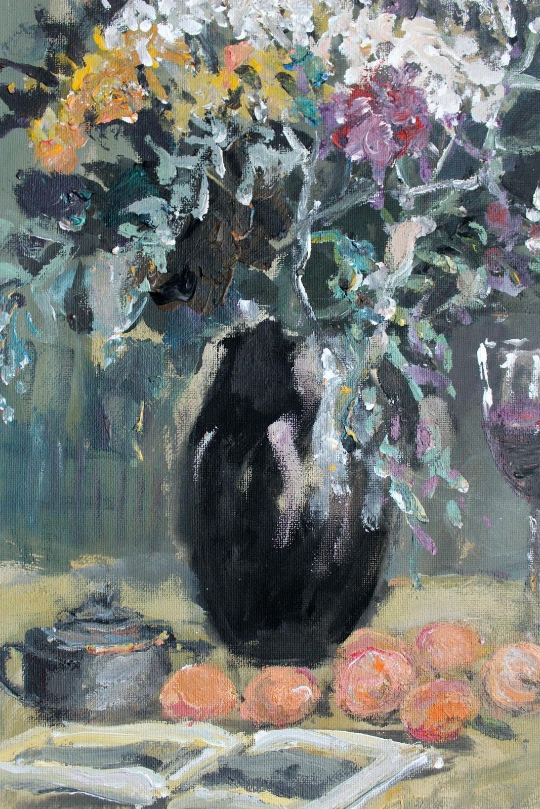 Magdalena Spasowiczstill Life   Xxi Century, Oil Painting, Figurative, Grey Tones2008 photo for sale