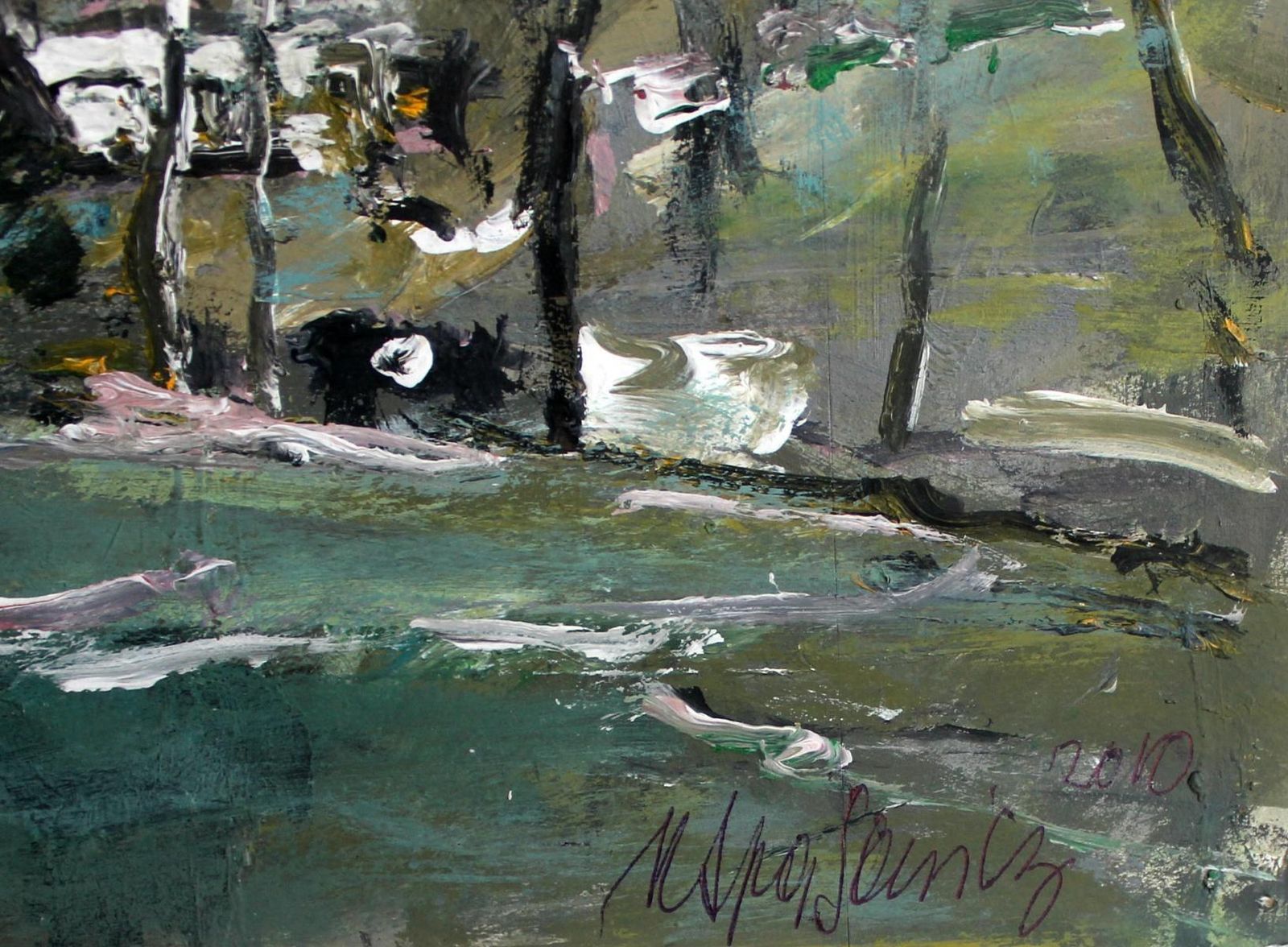 Magdalena Spasowicza View   Xxi Century, Oil On Cardboard, Figurative, Landscape2010 photo Art