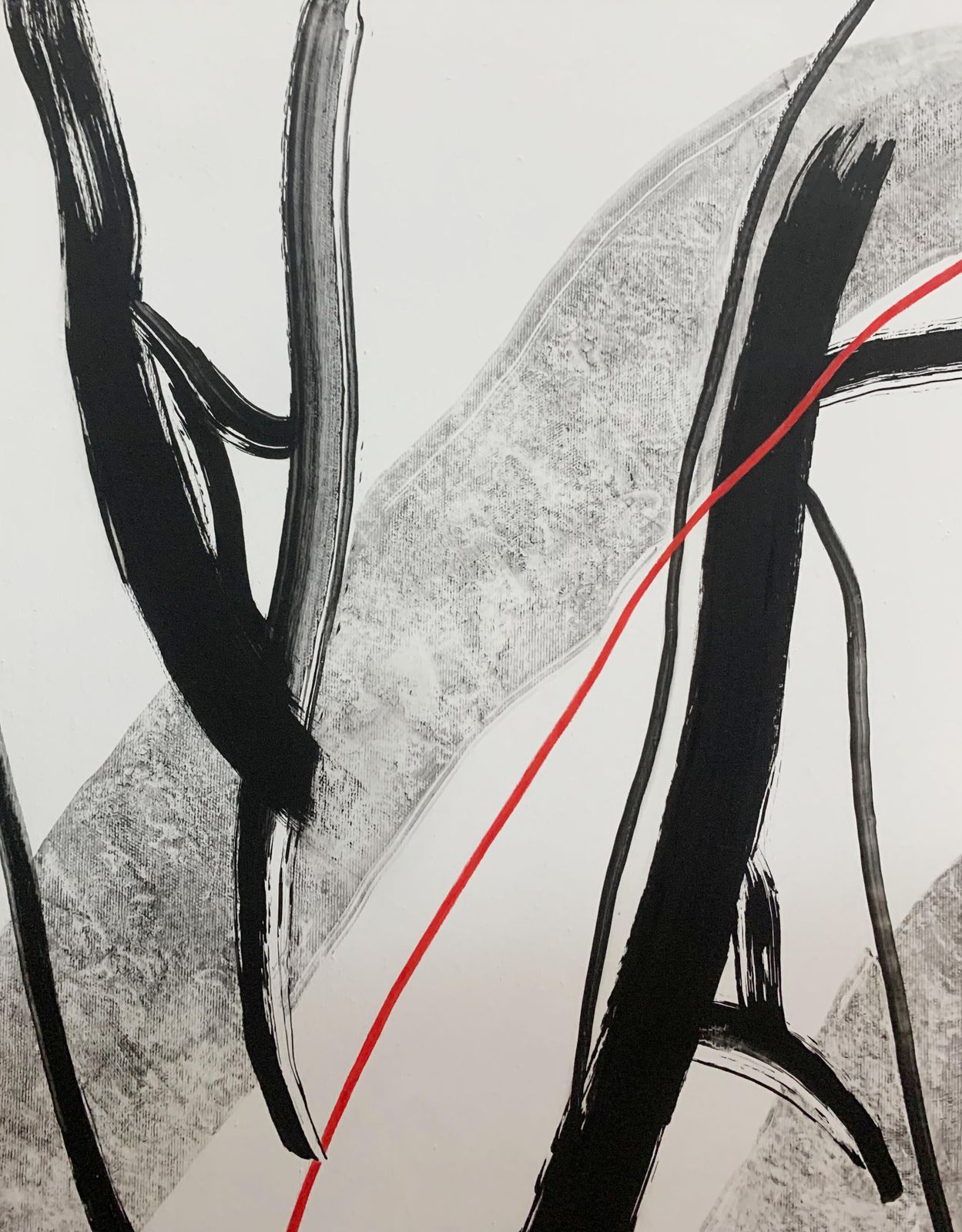Luiza Kasprzykpermeation. 21th Century, Young Artist, Black And White Painting, Polish Art2022 photo vinterior