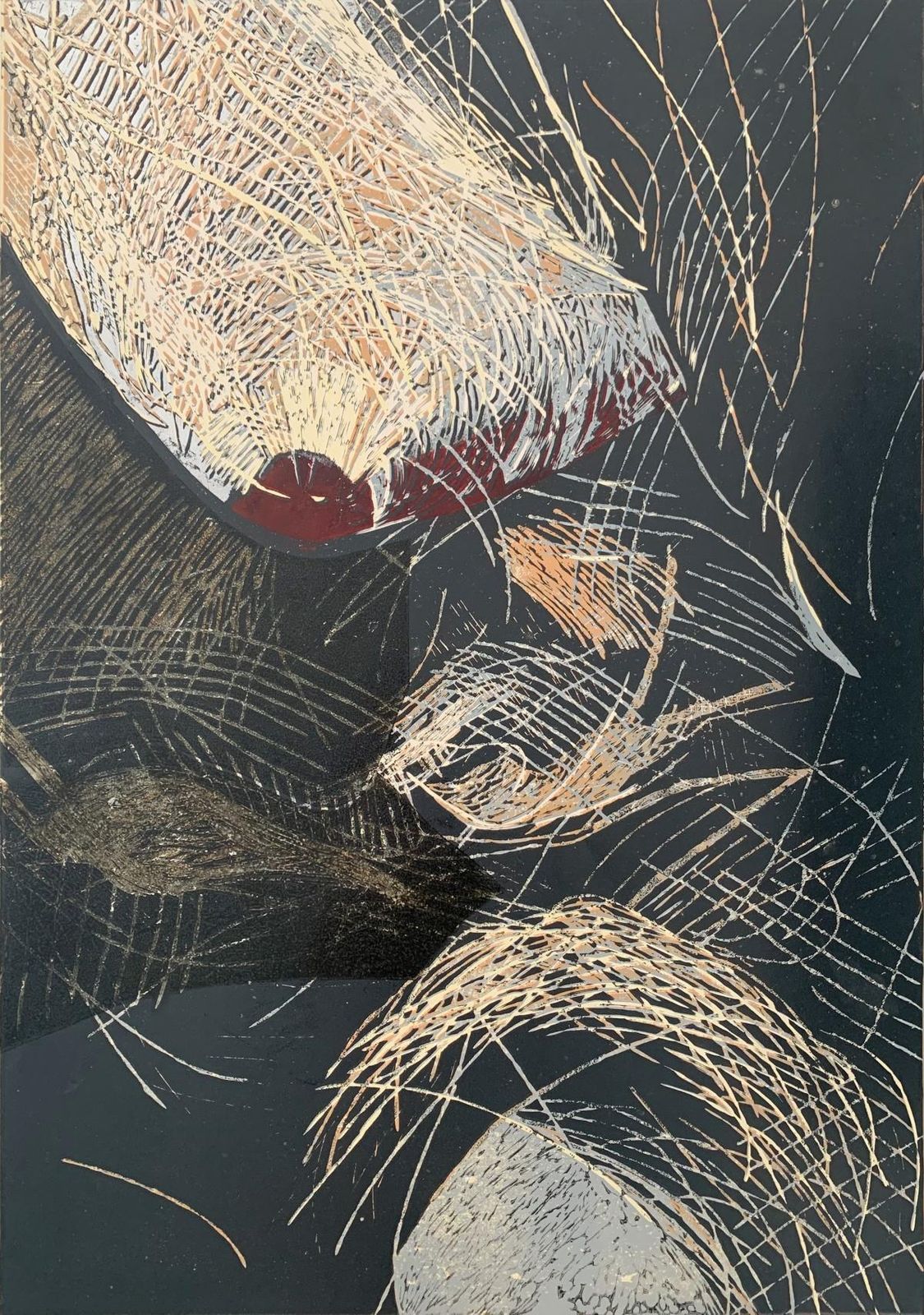 Marta Garbaczewskanude 6. Contemporary Figurative & Abstract Linocut, Polish Artist 2010