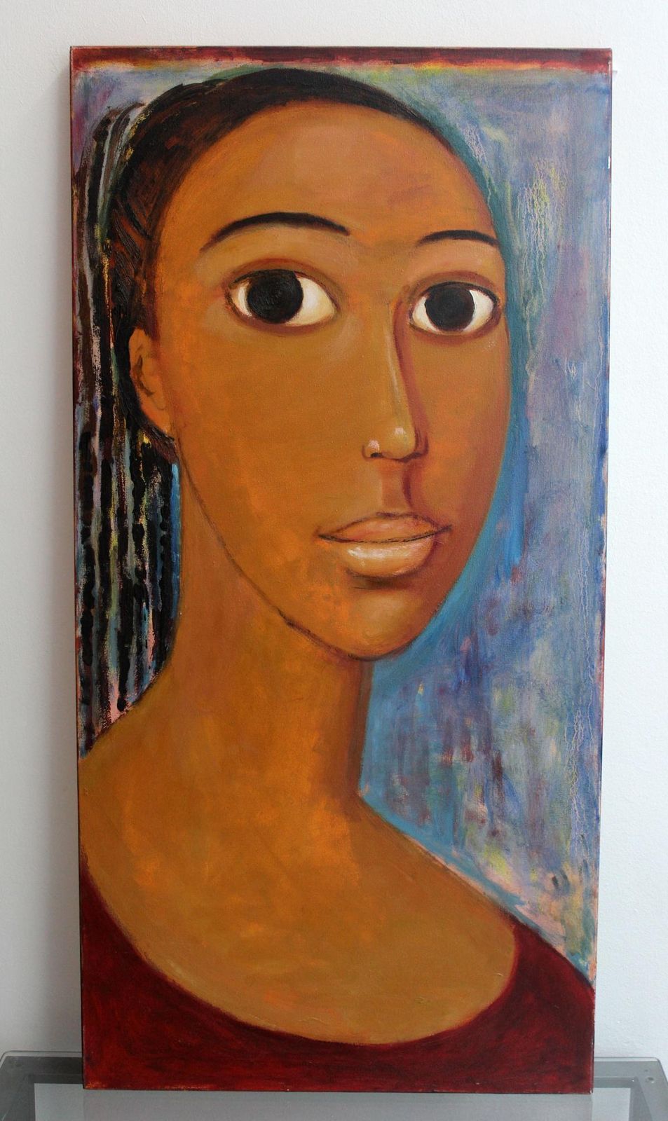 Marlena Nizioportrait   Xxi Century, Afro American  Oil Figurative Painting, Unknown photo furniture