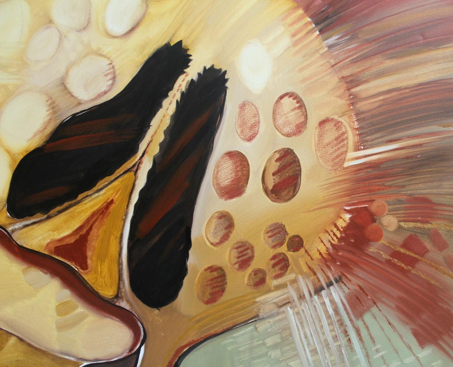 Dana Buchelinsektum 119   Xxi Century, Oil Colourful Painting, Insects, Abstraction2012 photo furniture