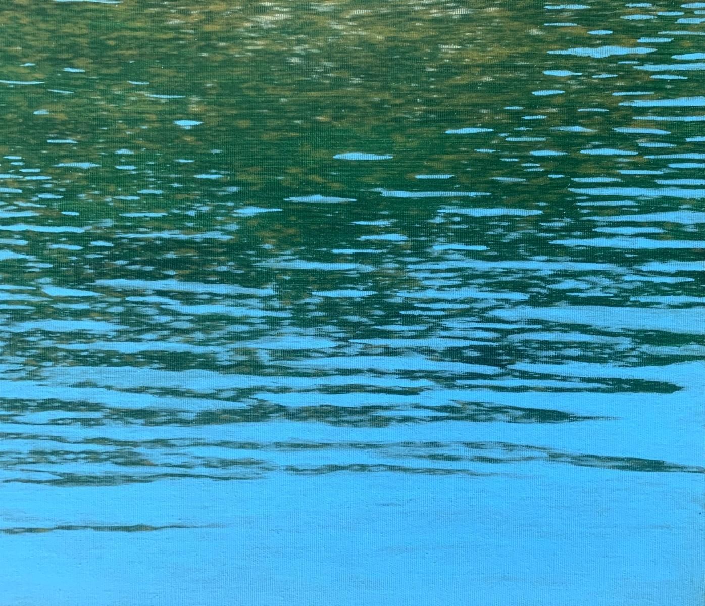 Tomek Mistaknoise. Acrylics Painting, Waterscape & Abstract, Green & Blue, Polish Artist2022 photo for sale