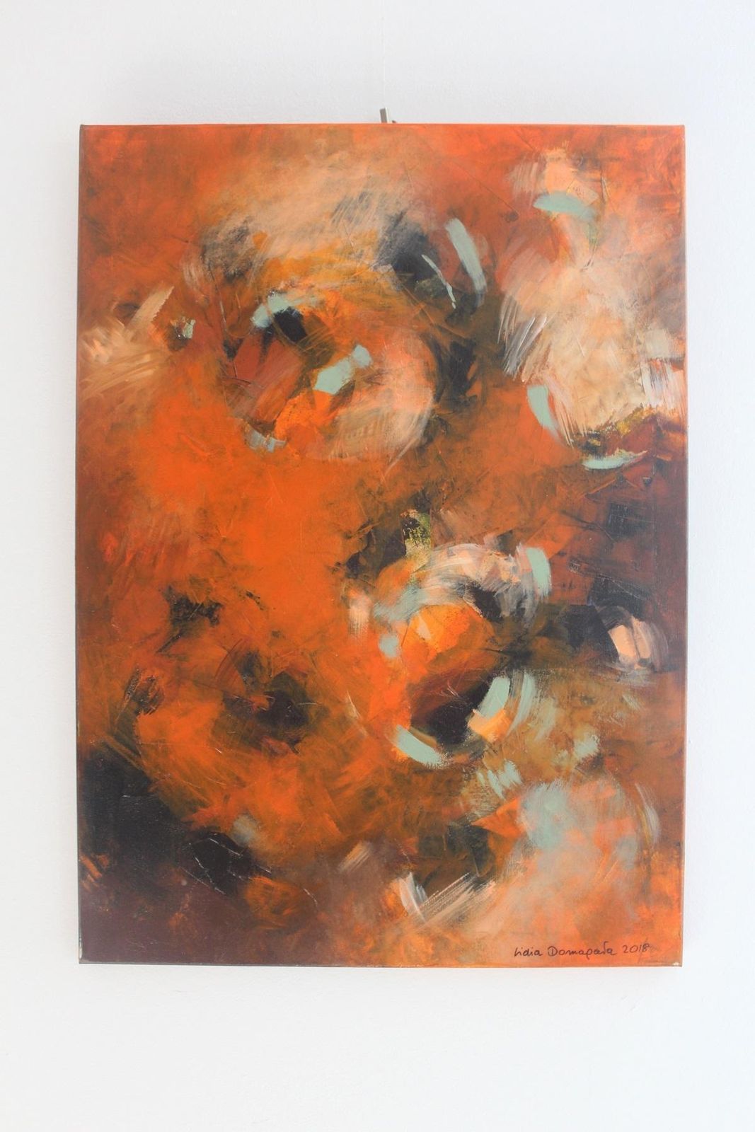 Lidia Domagałaheat   Xxi Century, Acrylic Painting, Abstraction, Colourful, Warm Tones2018 photo furniture