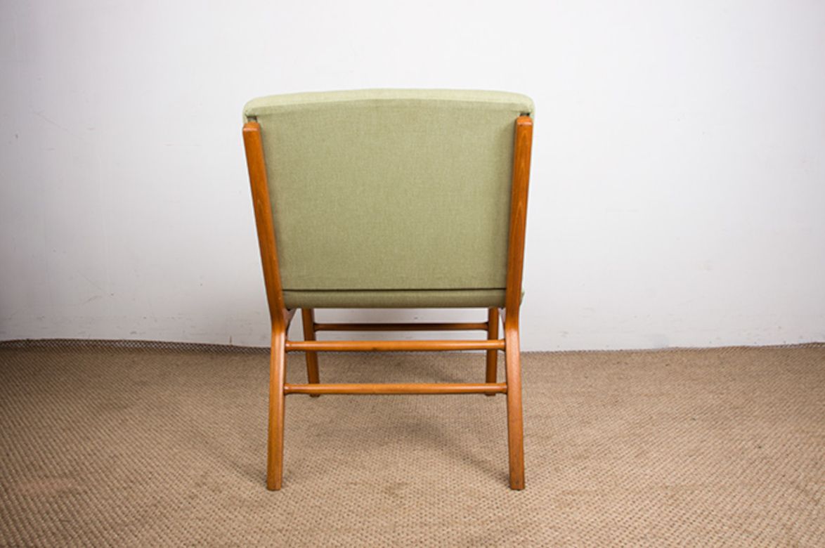 Danish 3 Seater Sofa In Laminated Beech And Mahogany Model Ax By Peter Hvidt And Orla Molgaard Nielsen For Fritz Hansen 1960. photo for sale
