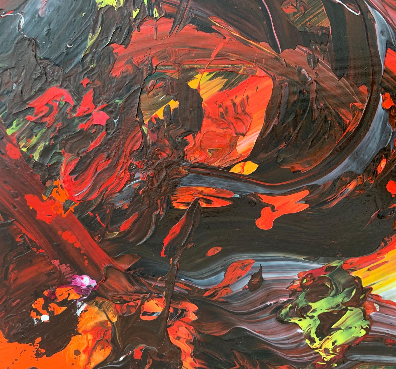 Franciszek Ledóchowskiapeiron 79. Acrylic Abstract Painting, Texture, Colorful, Polish Art2021 photo Art