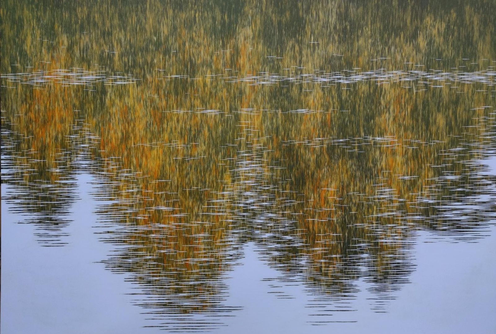 Tomek Mistaknoise. Acrylics Painting, Waterscape & Abstract, Green & Blue, Polish Artist2024