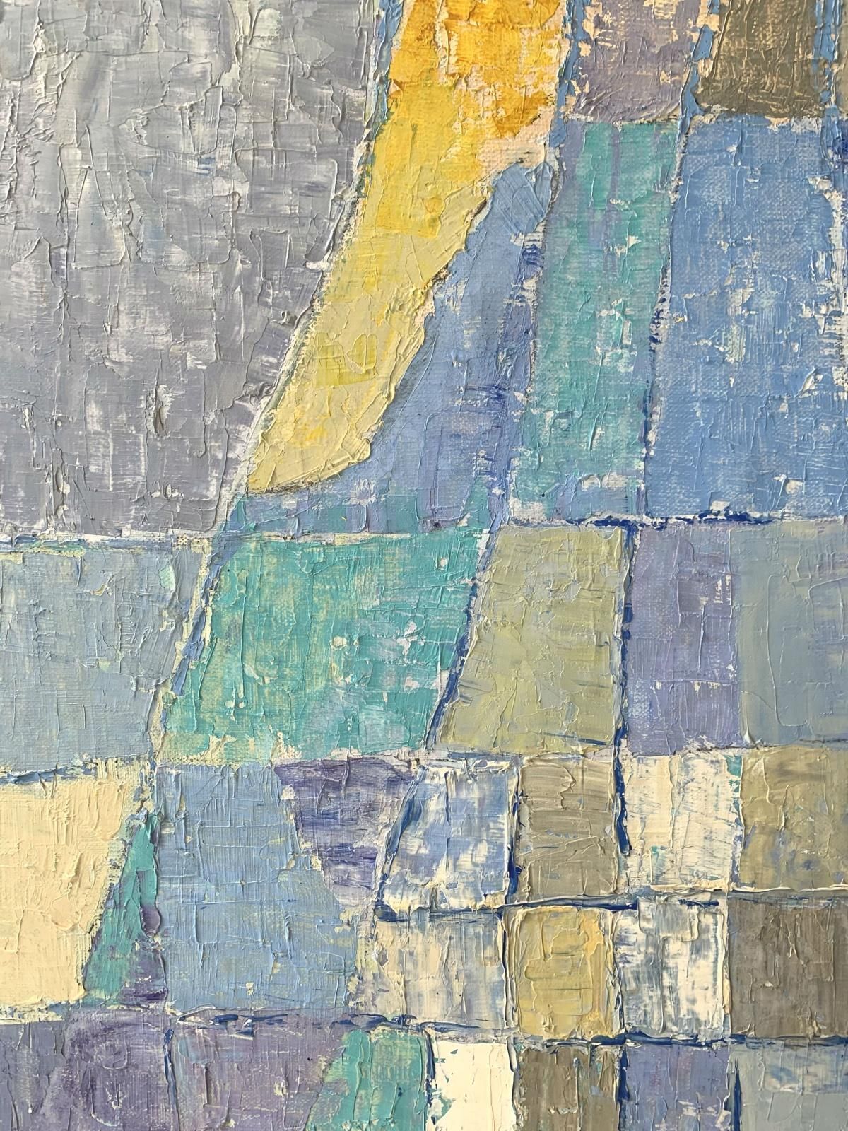 Ellis Ostrowskablues Abstraction   Xxi Century, Contemporary Oil Abstract Painting2005 photo for sale