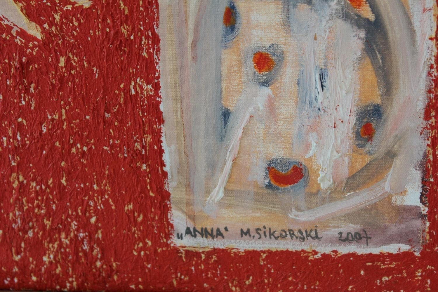 Michal Sikorskianna   Xxi Century, Contemporary Abstract, Figurative Acrylic Painting, Textured2007 photo furniture