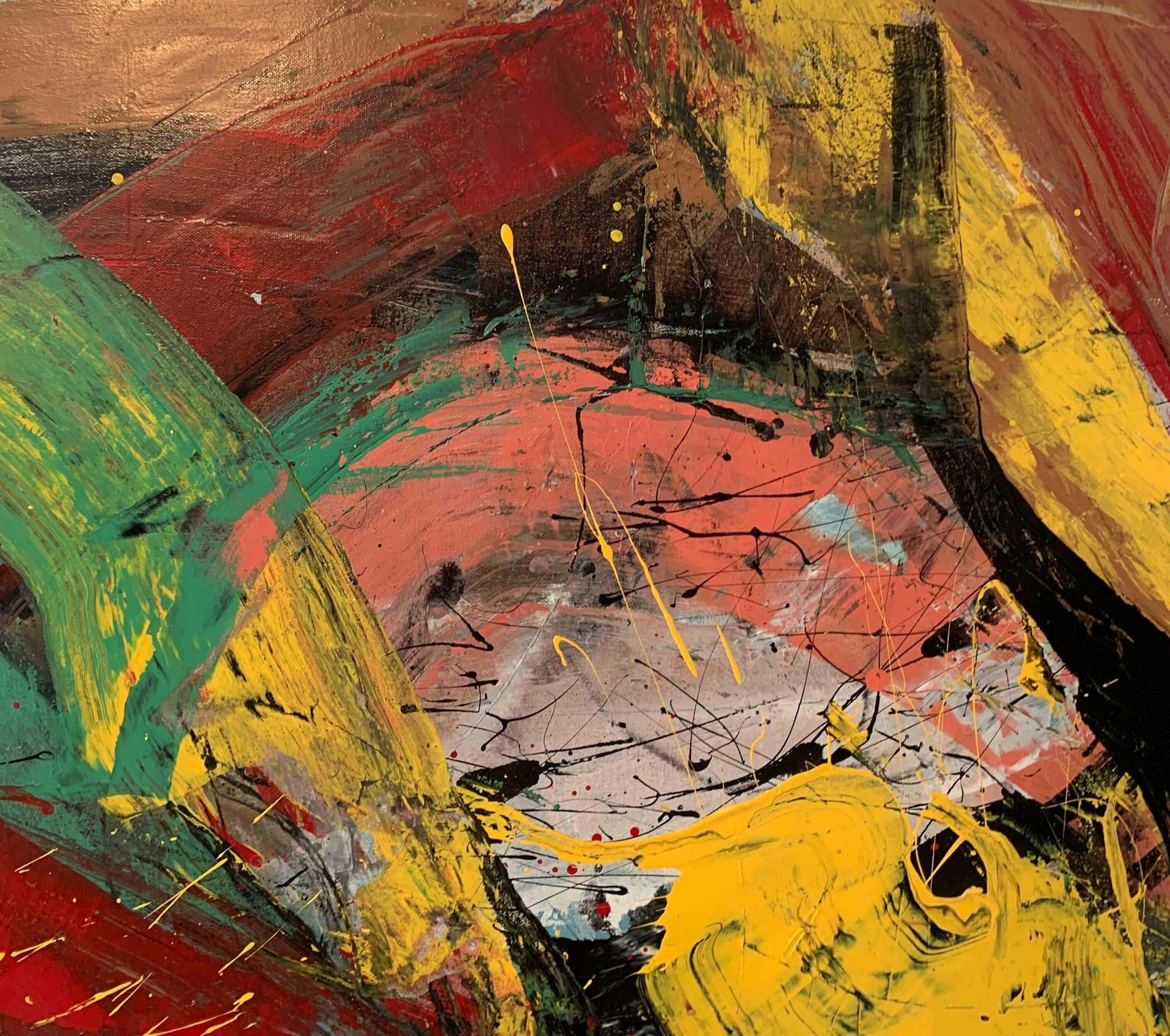 Monika Rossaabstraction. Contemporary Abstract Oil Painting, Colorful, Dynamic, Polish Art2023 photo buy