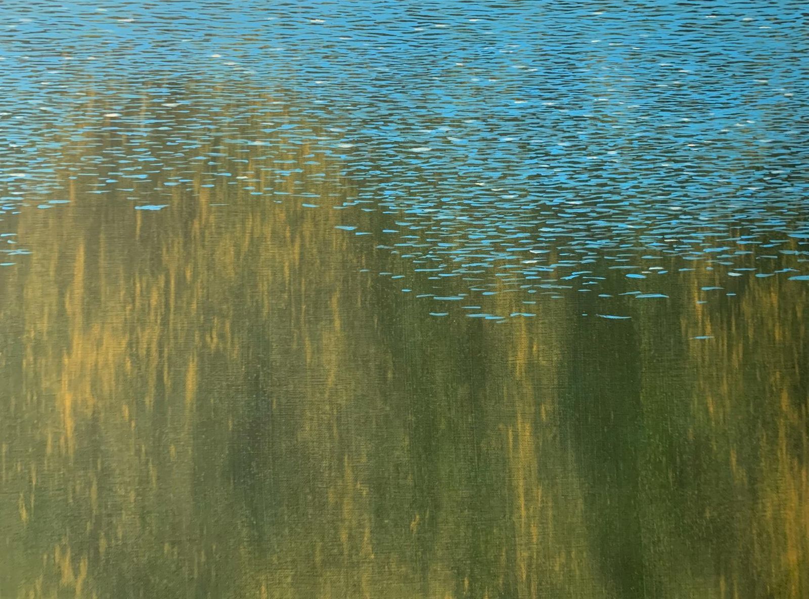 Tomek Mistaknoise. Acrylics Painting, Waterscape & Abstract, Green & Blue, Polish Artist2024 photo furniture