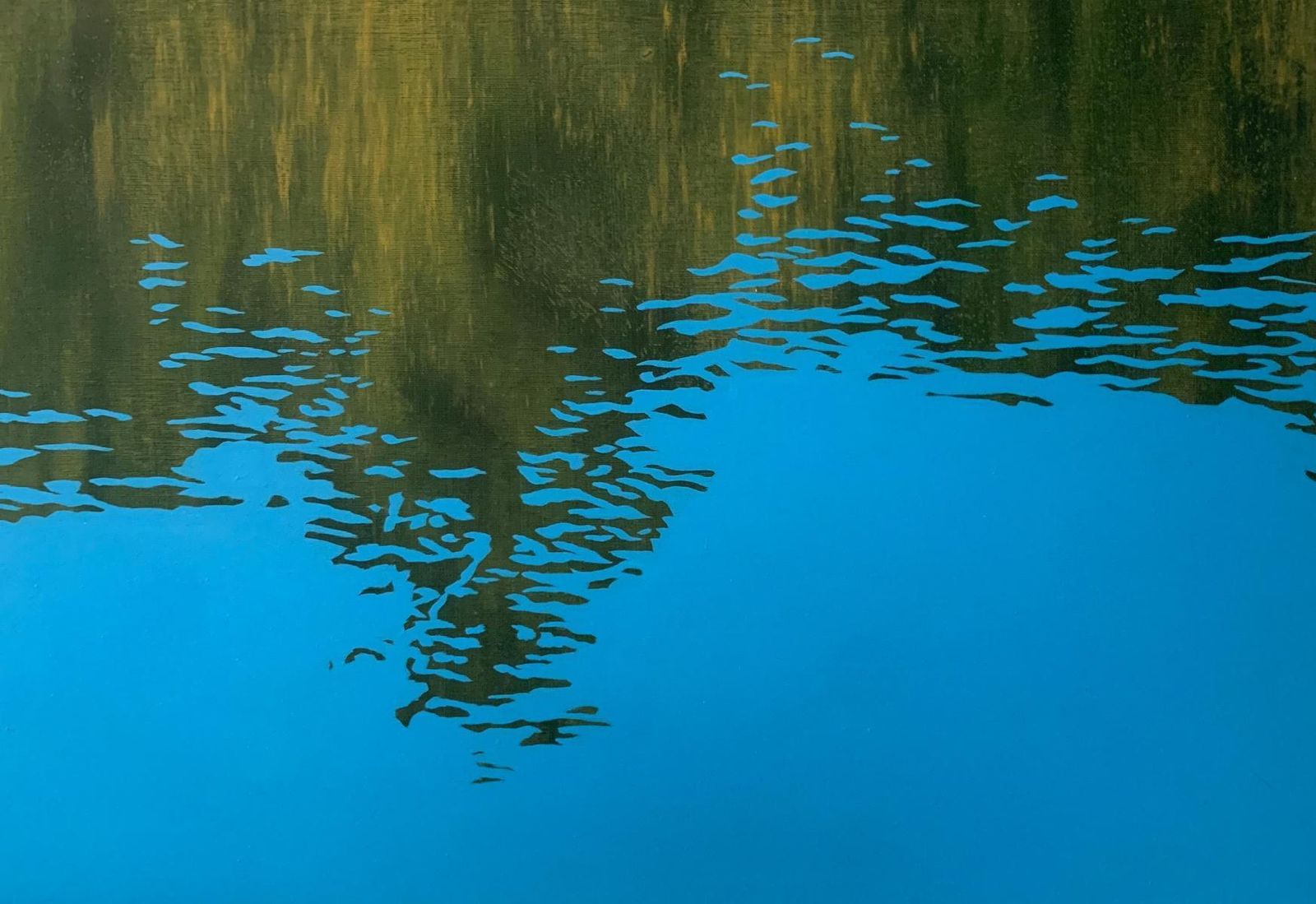 Tomek Mistaknoise. Acrylics Painting, Waterscape & Abstract, Green & Blue, Polish Artist2024 photo for sale