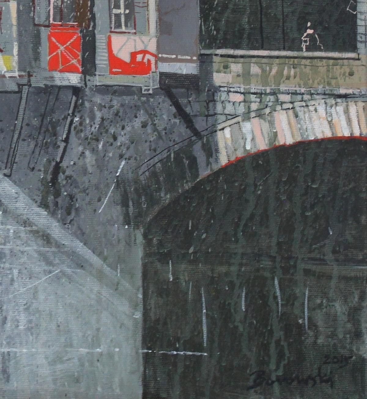 Andrzej Borowskiponte Vecchio   Xxi Century, Landscape, Contemporary Painting, Italy2016 photo for sale