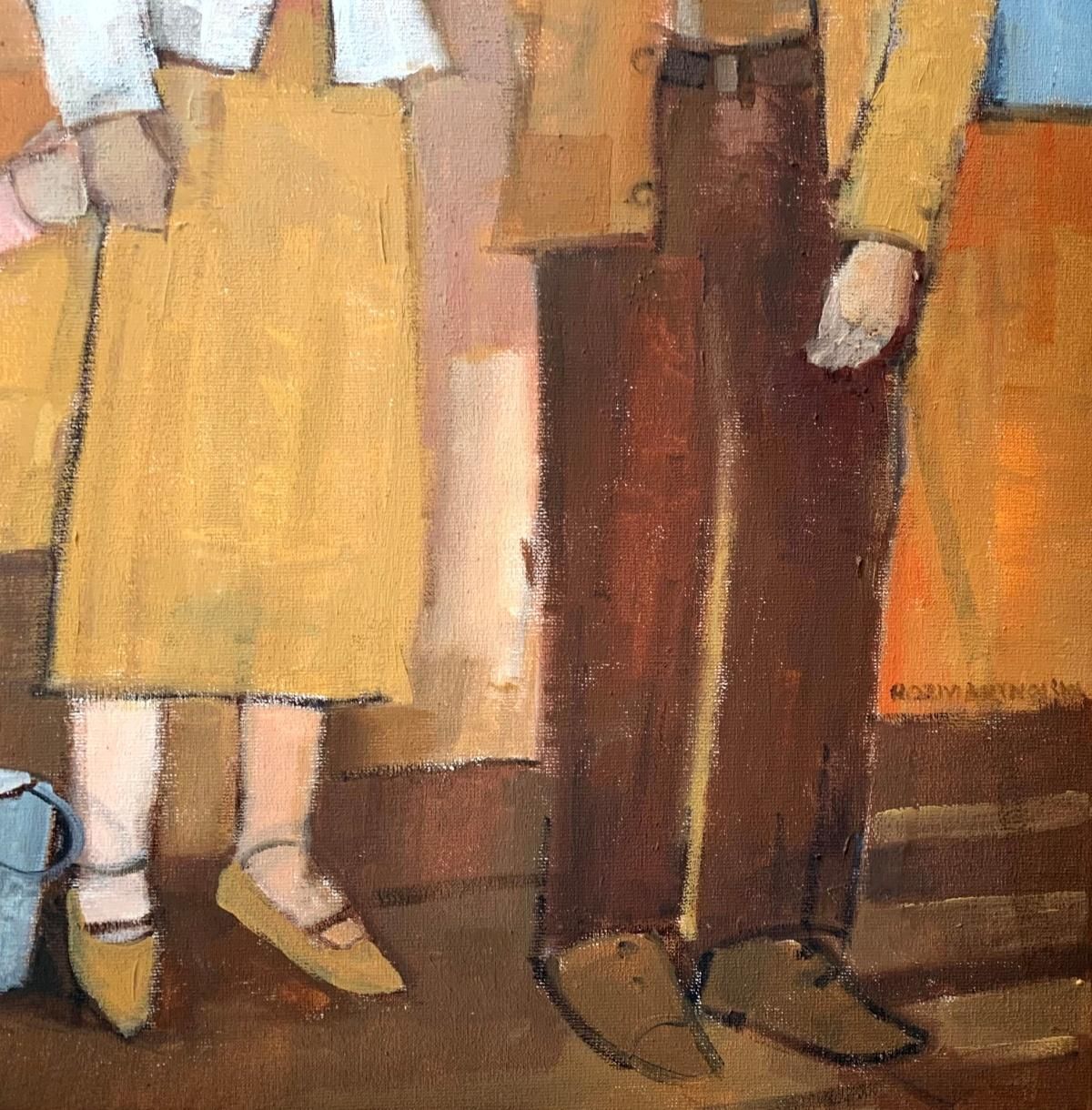 Malgorzata Rozmarynowskaa Family. Contemporary Figurative Oil Painting, Warm Colors, Polish Artist2013 photo 1702.0
