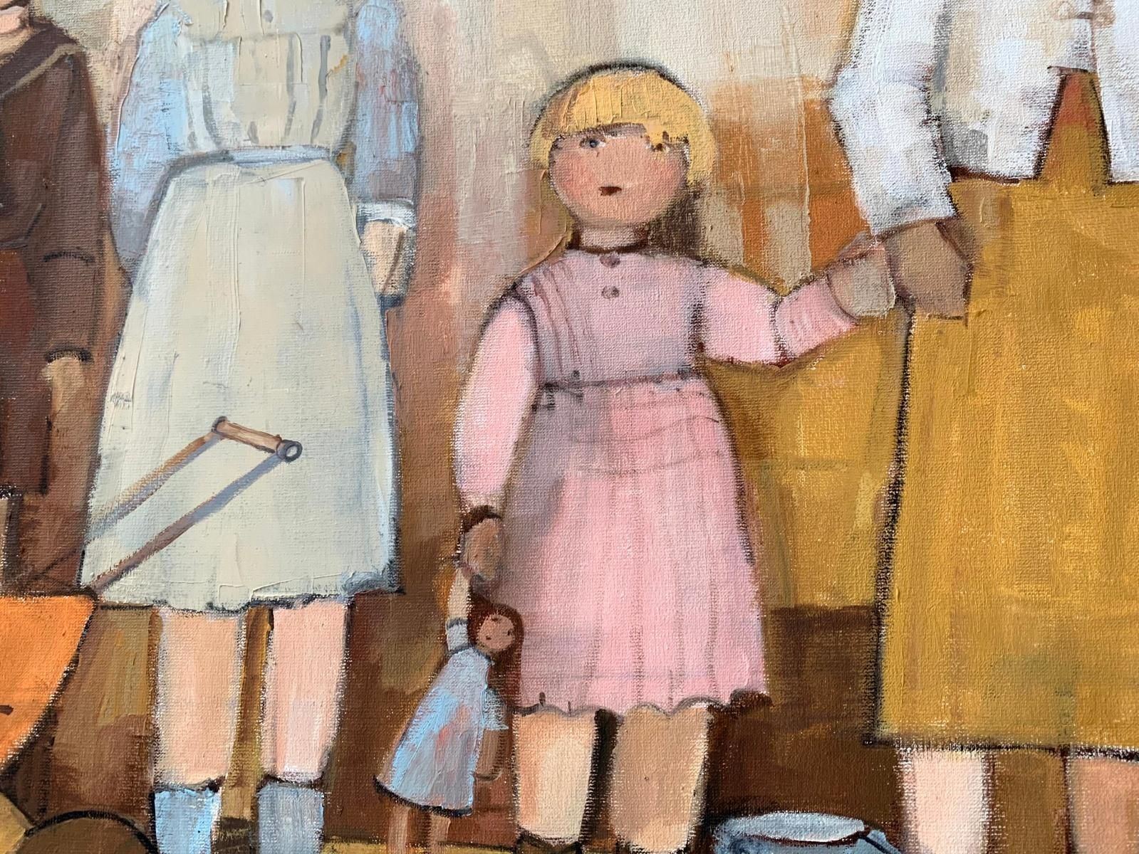 Malgorzata Rozmarynowskaa Family. Contemporary Figurative Oil Painting, Warm Colors, Polish Artist2013 photo vinterior
