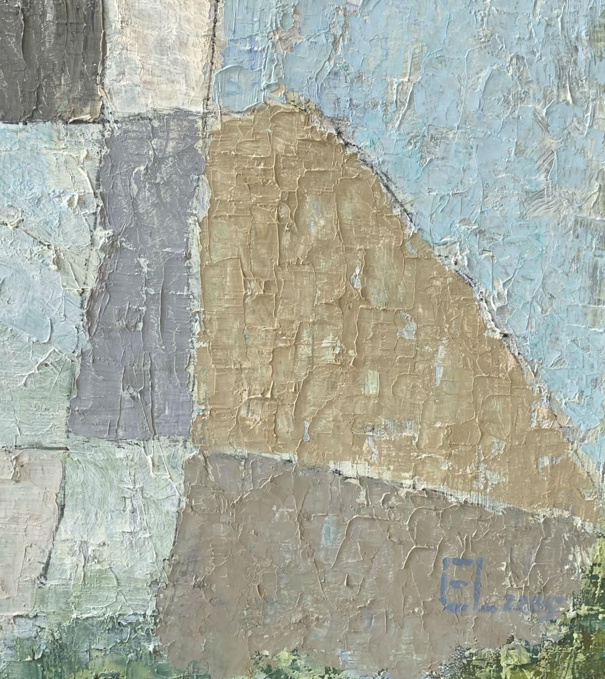 Ellis Ostrowskagreyness Of Love   Xxi Century, Contemporary Oil Painting, Geometric Abstraction2005 photo 1871.0