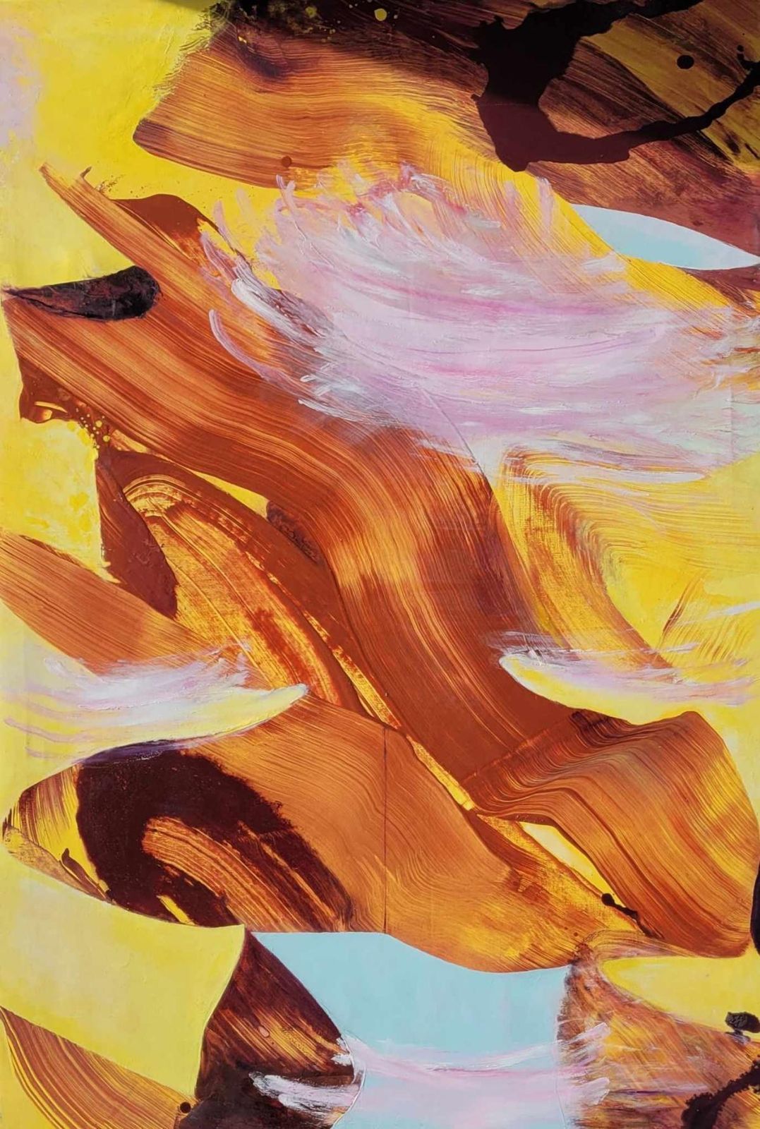 Piotr Butkiewiczroad To You. Contemporary Art, Gestural Abstraction, Yellow, Polish Artist2023