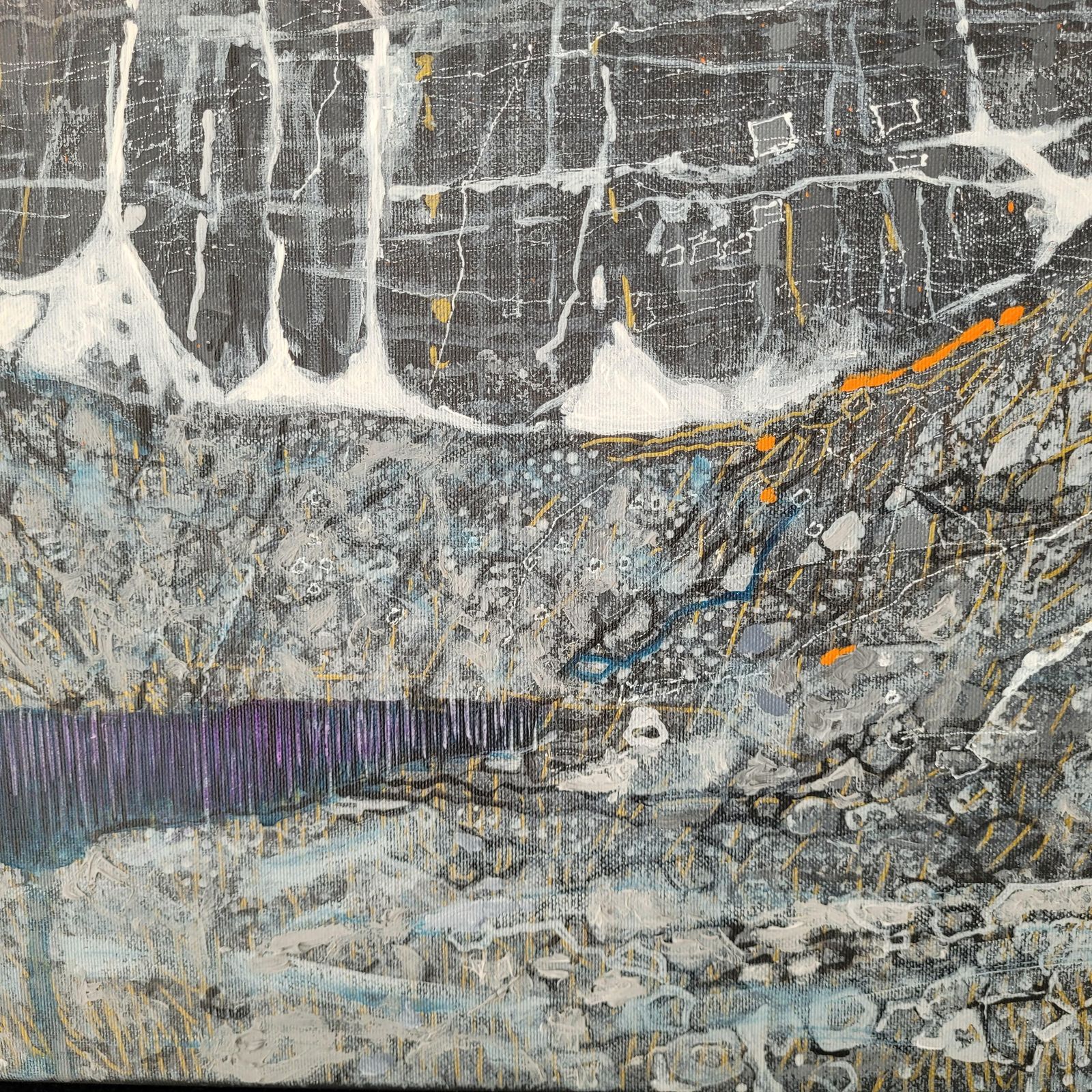 Andrzej Borowskiiversione Orancione. Vibrant Landscape, Contemporary Mountains Acrylic Painting2023 photo Art