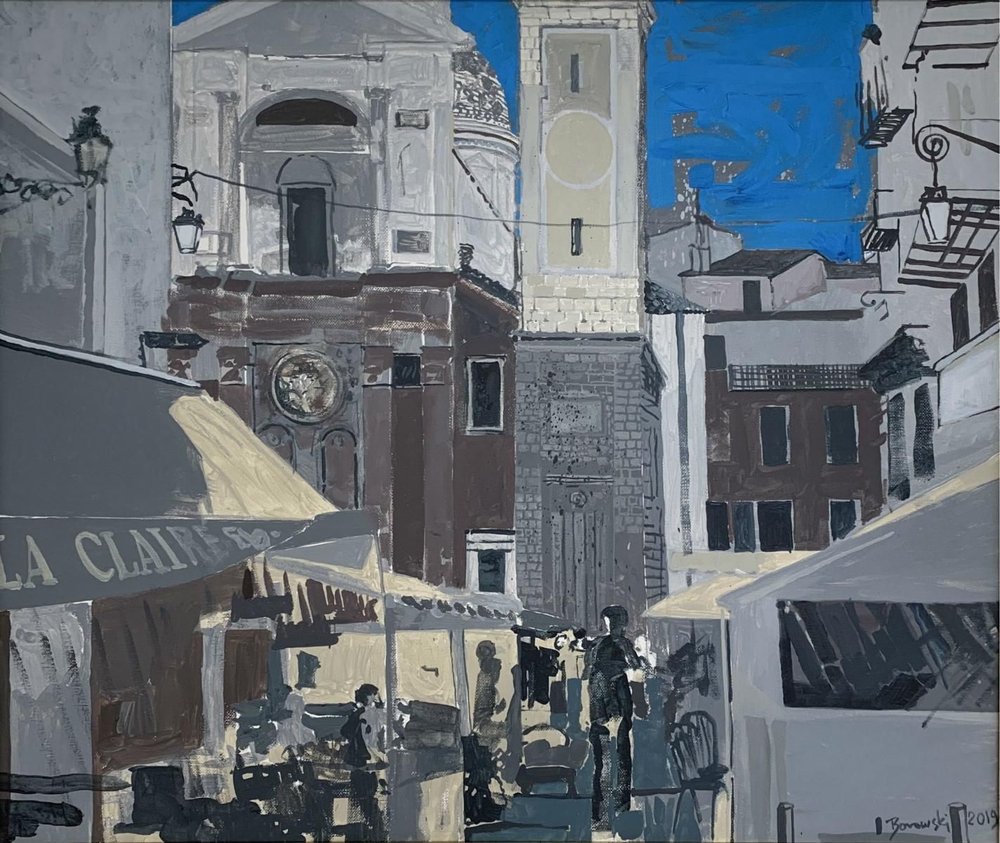 Andrzej Borowskinice II   Xxi Century, Contemporary Acrylic Painting, Landscape, City View2019