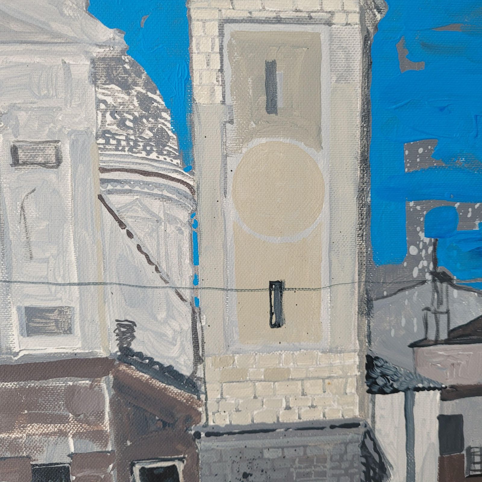 Art Andrzej Borowskinice II   Xxi Century, Contemporary Acrylic Painting, Landscape, City View2019 photo