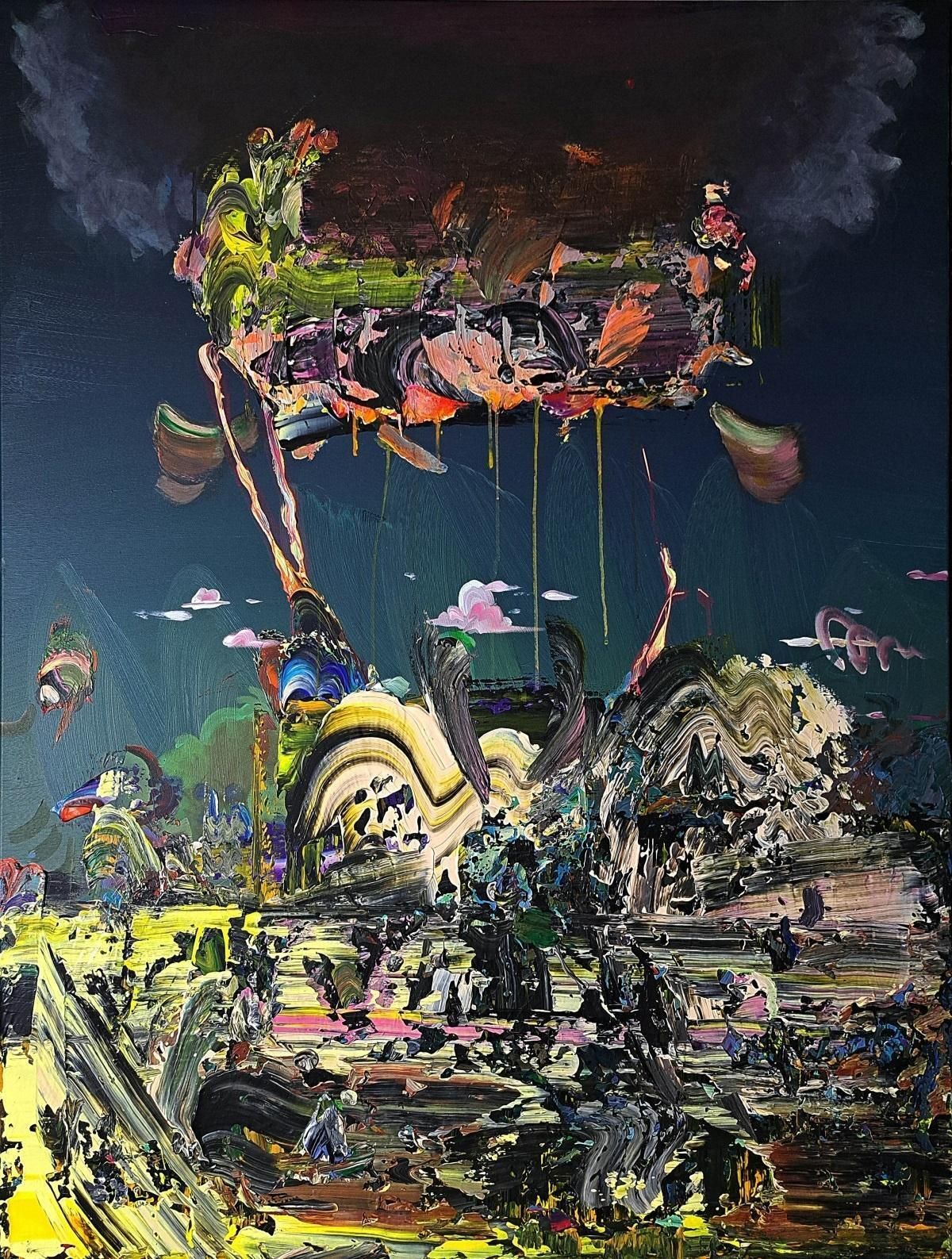 Franciszek Ledóchowskiosiris Above Archangel Gabriel. Abstract Painting, Texture, Colorful, Polish Art2024