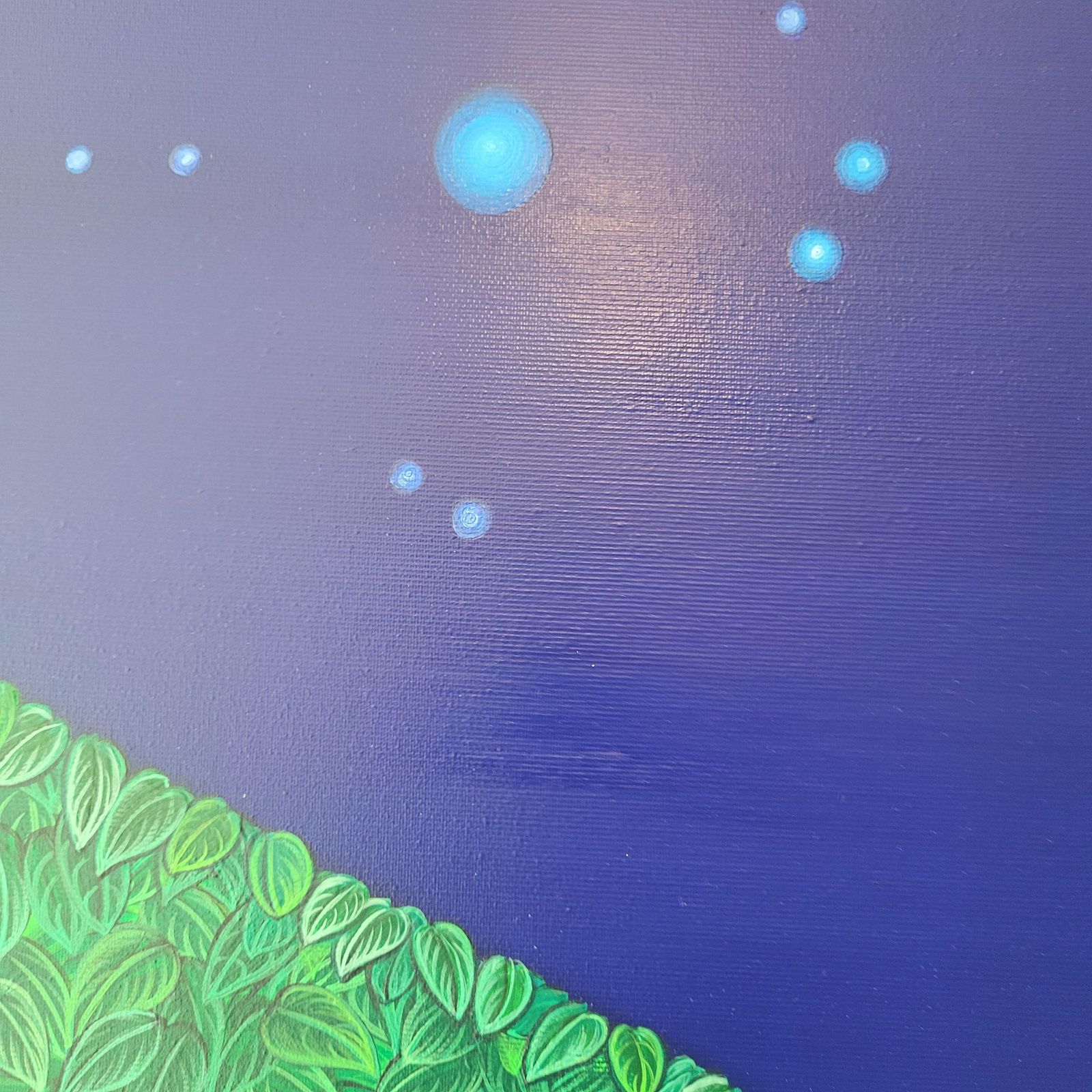 photo for sale Marta Rynkiewiczheavenly Garden At Night   Acrylic Painting Pop Art Vibrant Colors Polish Artist2023