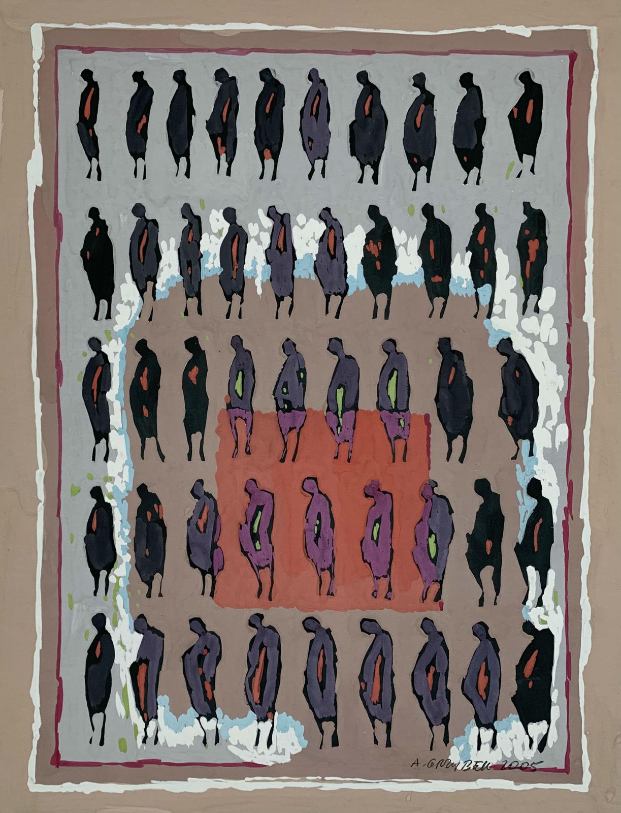 Aleksander Grzybekuntitled   Xxi Century, Gouache Painting, Figurative, Portrait2005