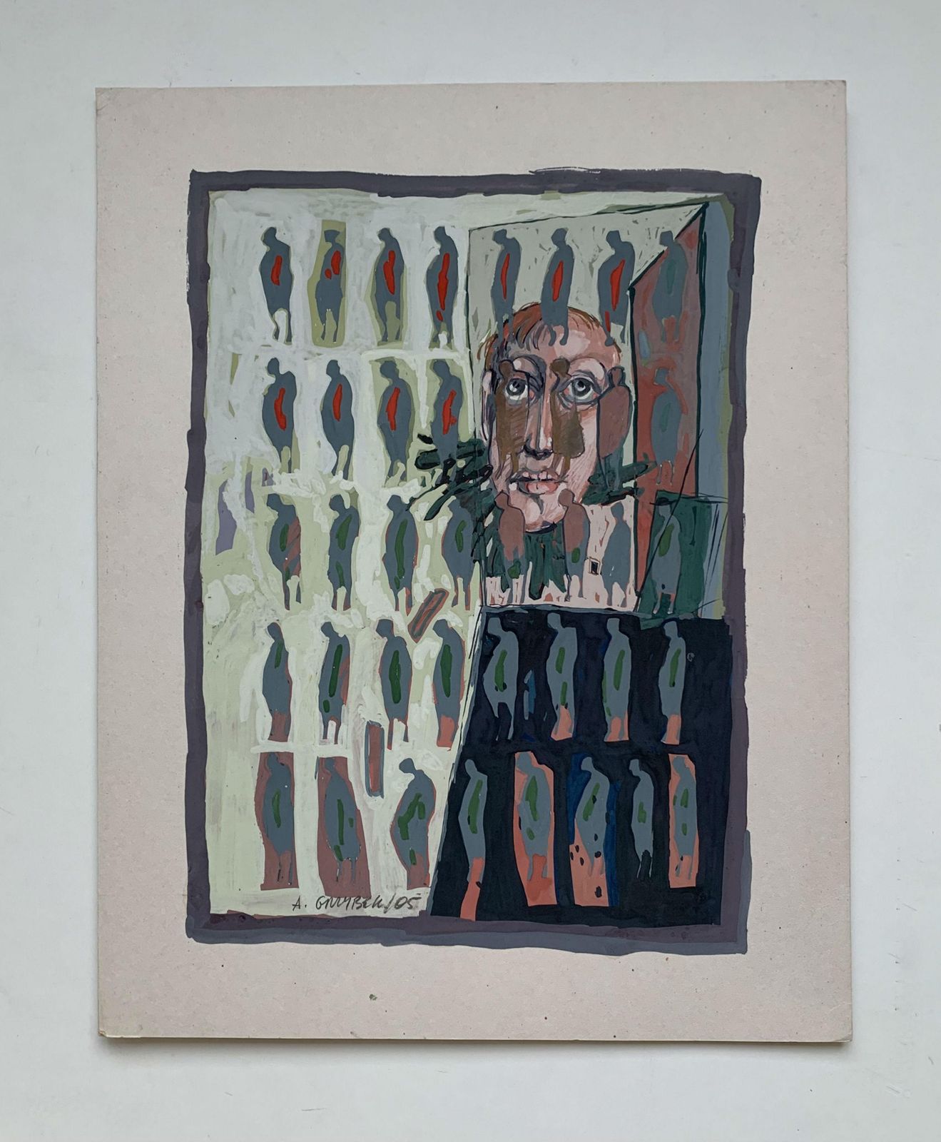 Aleksander Grzybeka Memories   Xxi Century, Gouache Painting, Figurative, Portrait2005 photo furniture