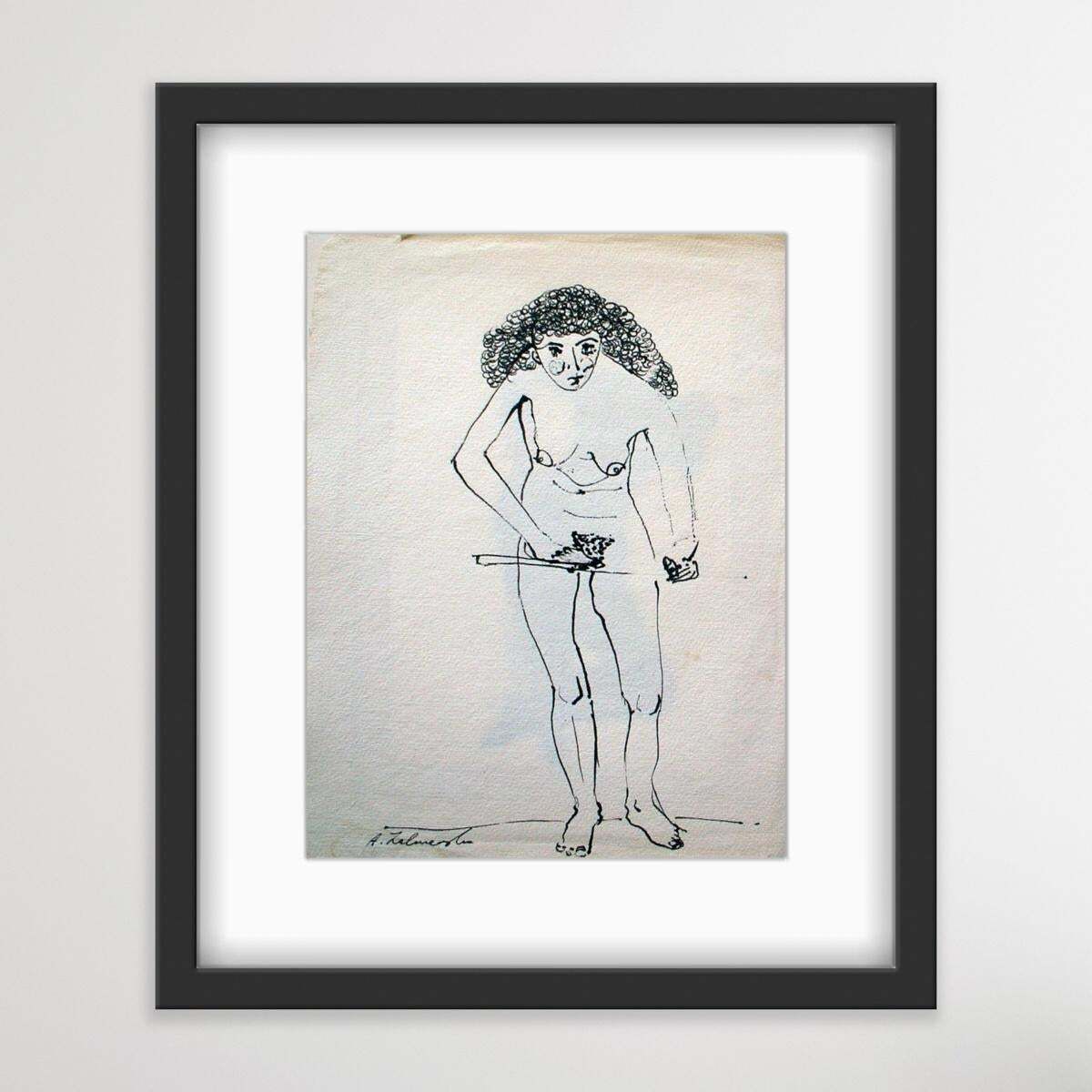 Agnieszka Zakrzewskauntitled   Xxi Century, Contemporary Figurative Ink Drawing, Nude2011 photo 162.0