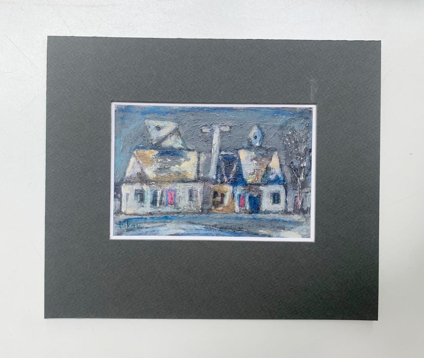 Eugeniusz Tukan Wolskia Residence. Mixed Media Drawing, Colorful, Small Scale, Polish Artistca. 2010 photo furniture
