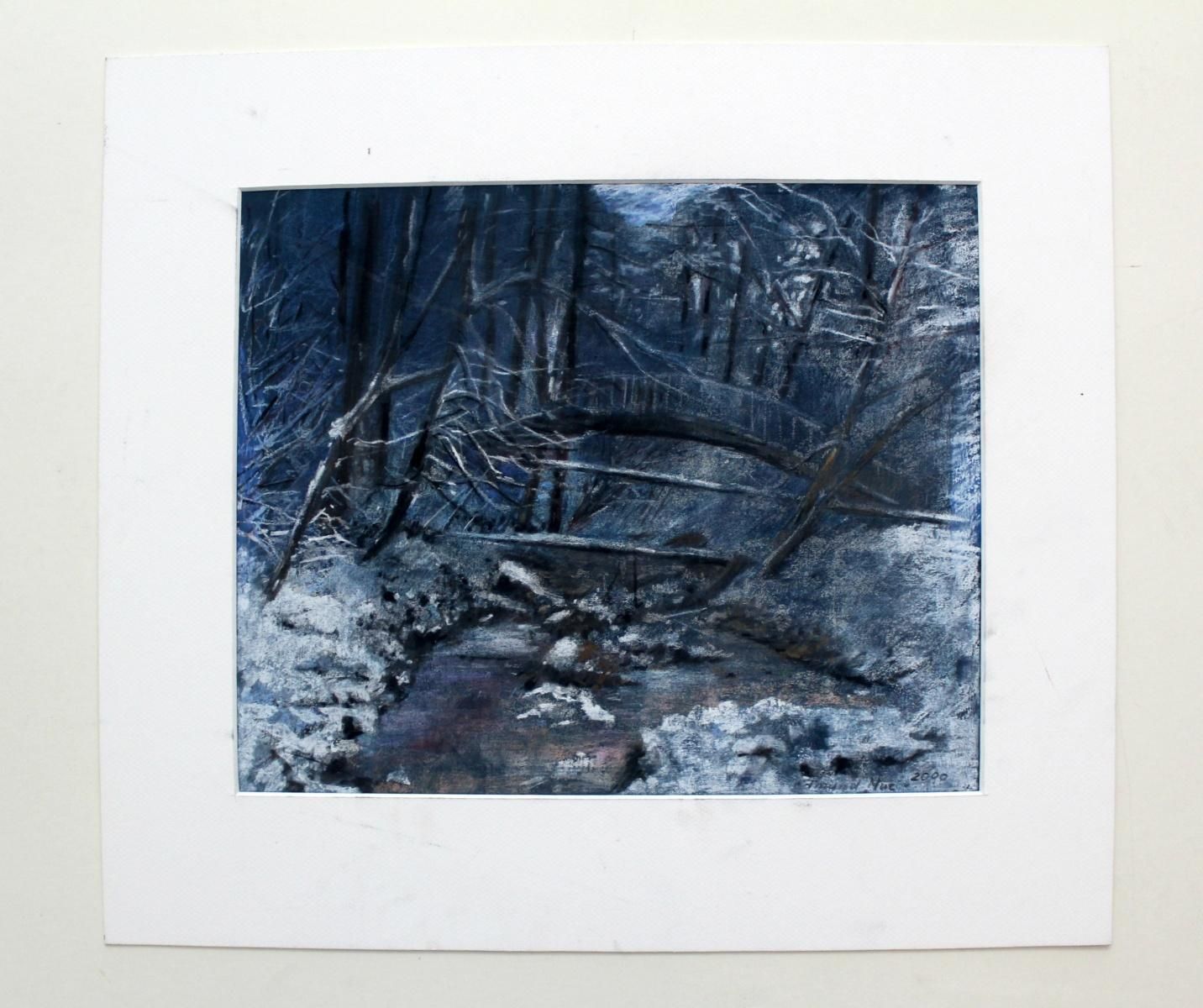 Edmund Mucwinter Landscape   XX Century, Pastel Figurative, Blue Tones, Realism2000 photo furniture