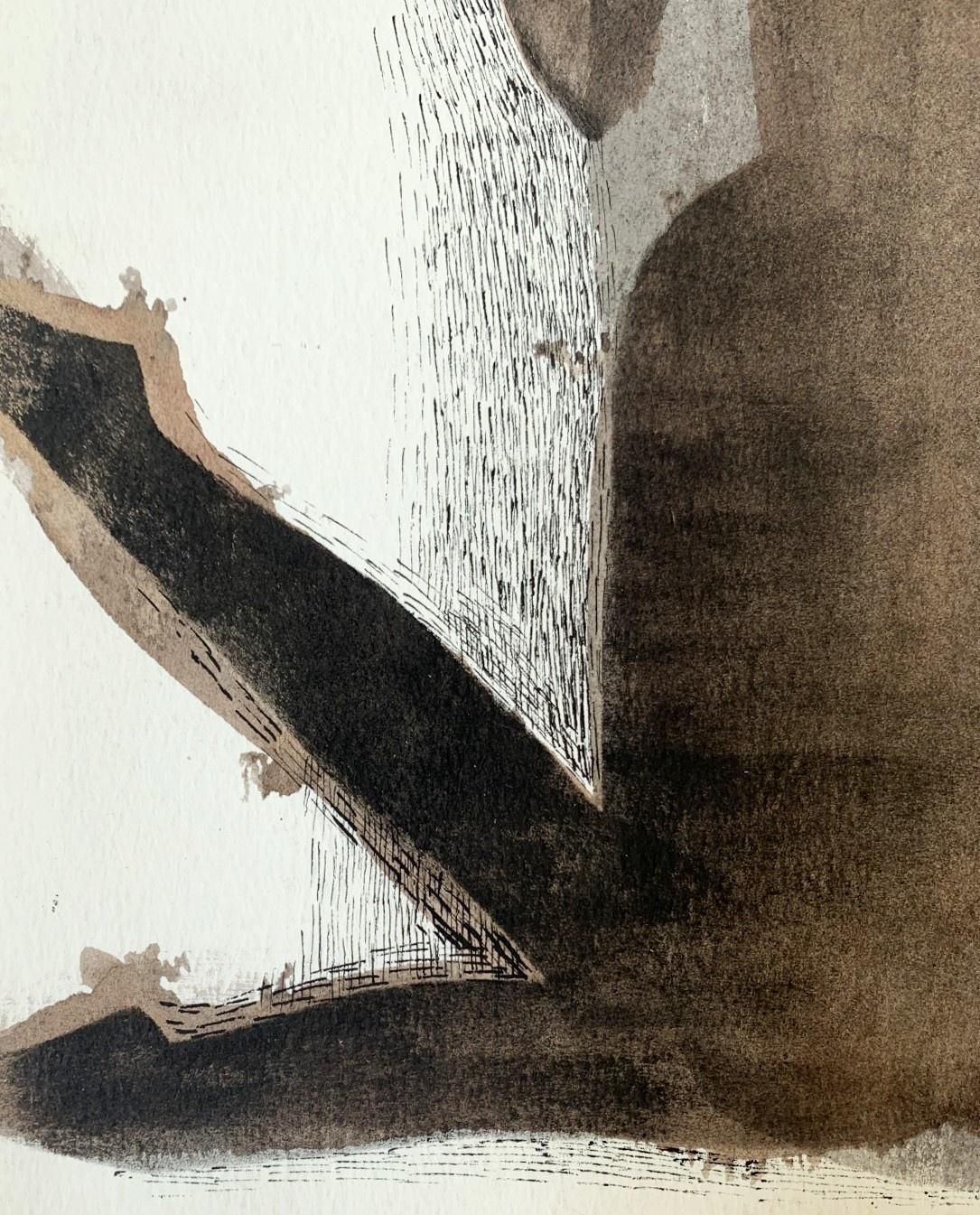 Jolanta Johnssontwo Transparent Figures   Figurative Drawing, Black & White, Polish Artist1997 photo Art