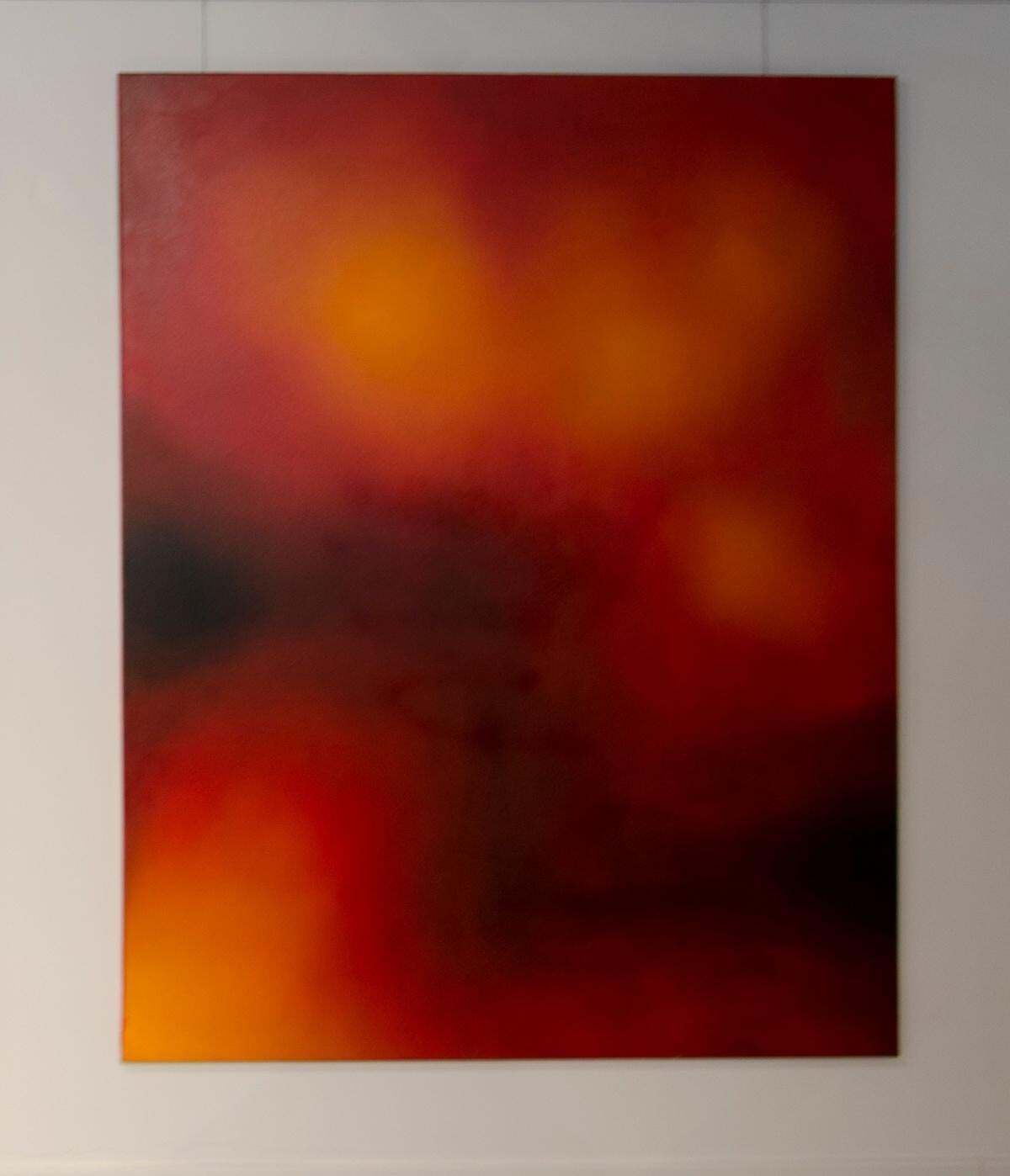Klaudia Latauntitled  Spheres   Xxi Century, Contemporary Oil Abstract Painting, Canvas2019 photo furniture