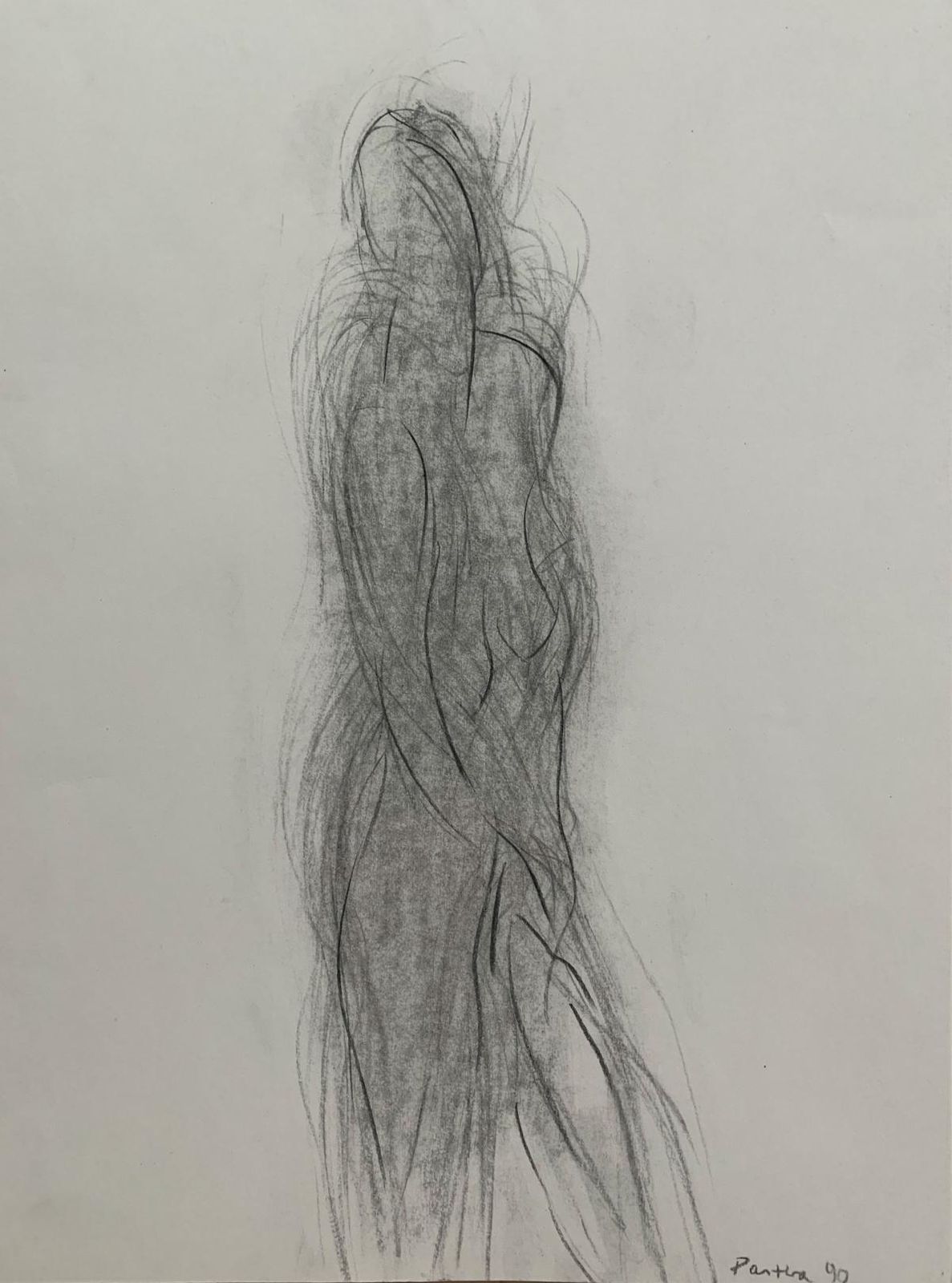 Antoni Janusz Pastwauntitled   Contemporary Pencil Drawing, Figurative, Minimalistic, Black & White1990
