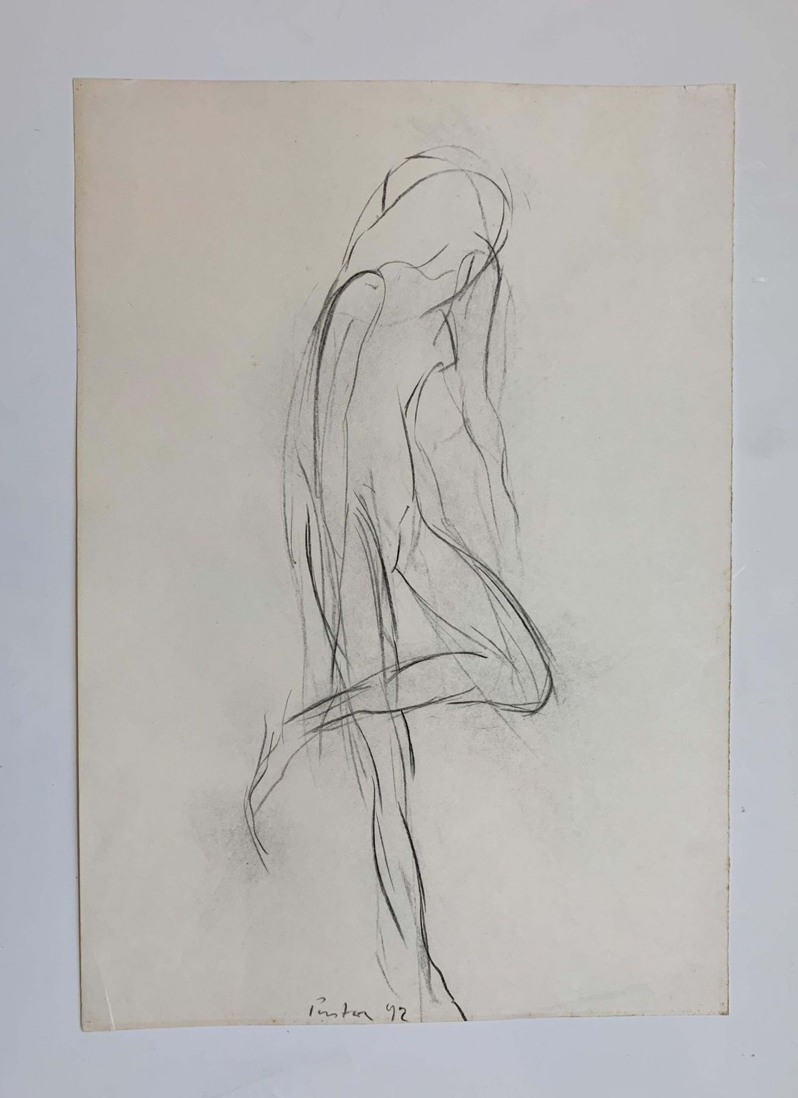 Antoni Janusz Pastwauntitled   Contemporary Pencil Drawing, Figurative, Minimalistic, Black & White1992 photo 425.0