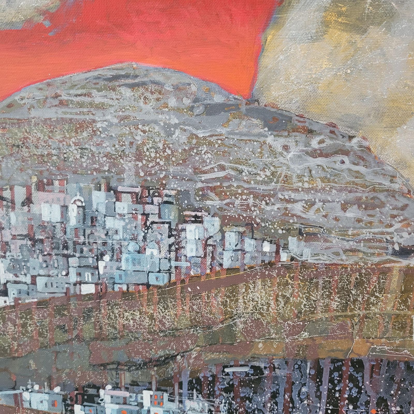 Andrzej Borowskiuntitled. Vibrant Landscape, Contemporary Mountains Acrylic Painting2023 photo buy