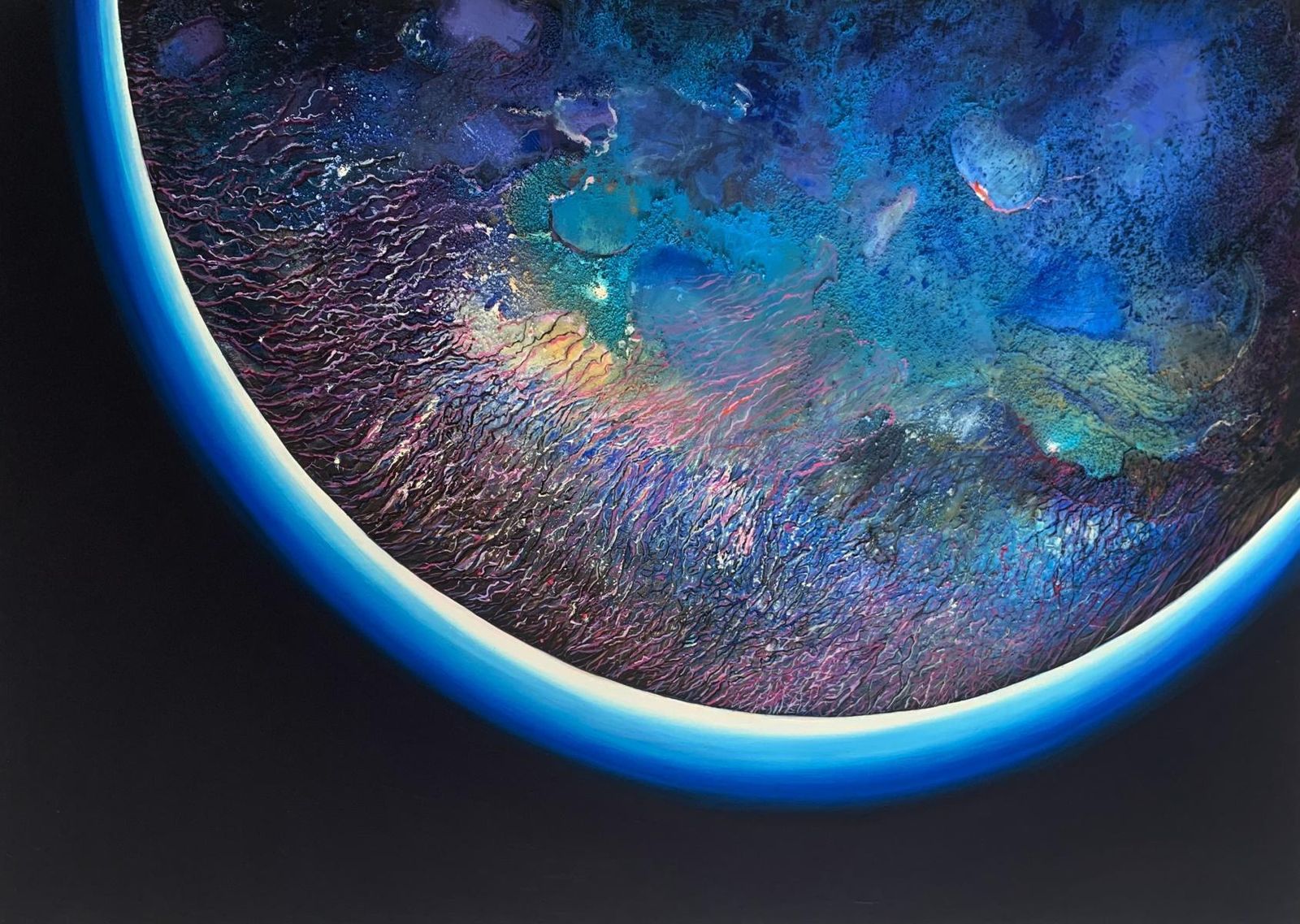 Barbara Huberta Planet 2. Contemporary Acrylic Painting, Cosmos, Big Scale, Polish Artist2019