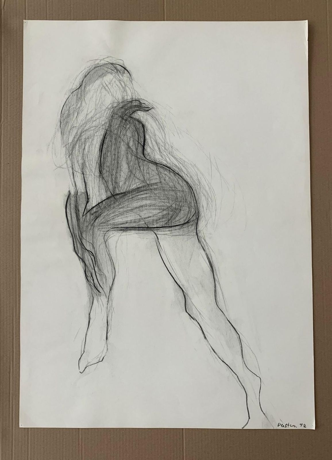 Antoni Janusz Pastwauntitled   Contemporary Pencil Drawing, Figurative, Black & White1992 photo furniture