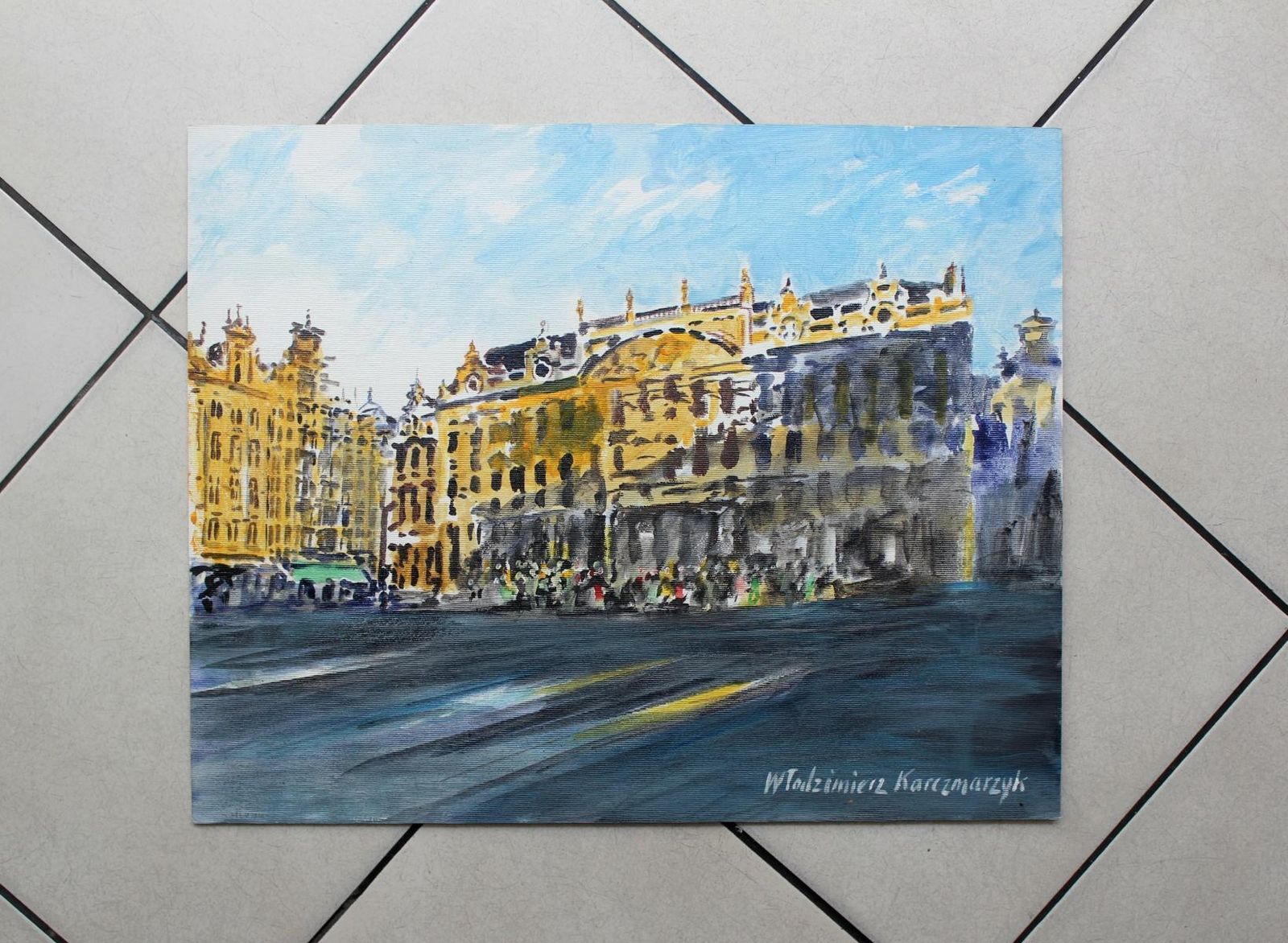 Włodzimierz Karczmarzykbrussels The Palace Of Dukes Of Brabant   21 Century Acrylic Painting2016 photo for sale