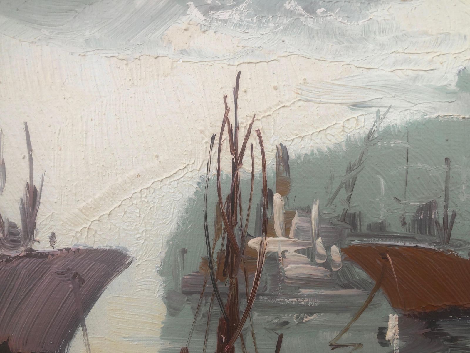 Antonio Segrelles Spanish Pier Oil On Canvas Painting Spain Seascape C.2000 photo vinterior