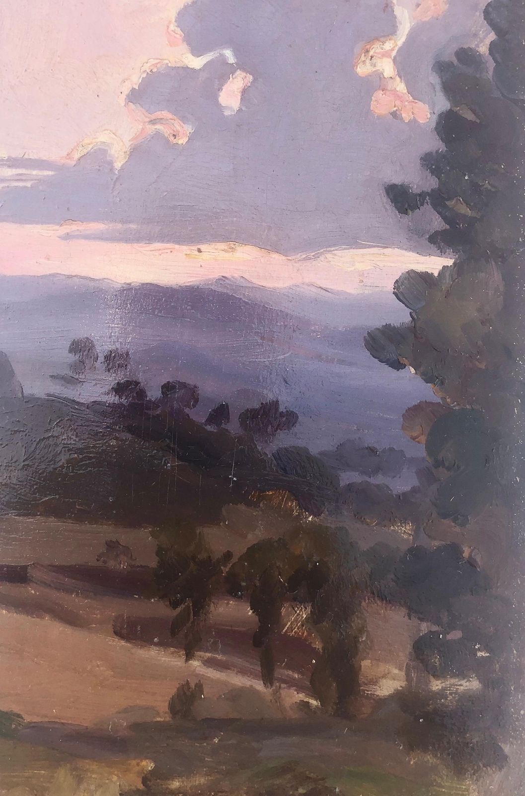 Manuel Isidor Valle Micolauspanish Landscape Oil On Board Painting Spain Impressionismc.1925 photo vinterior