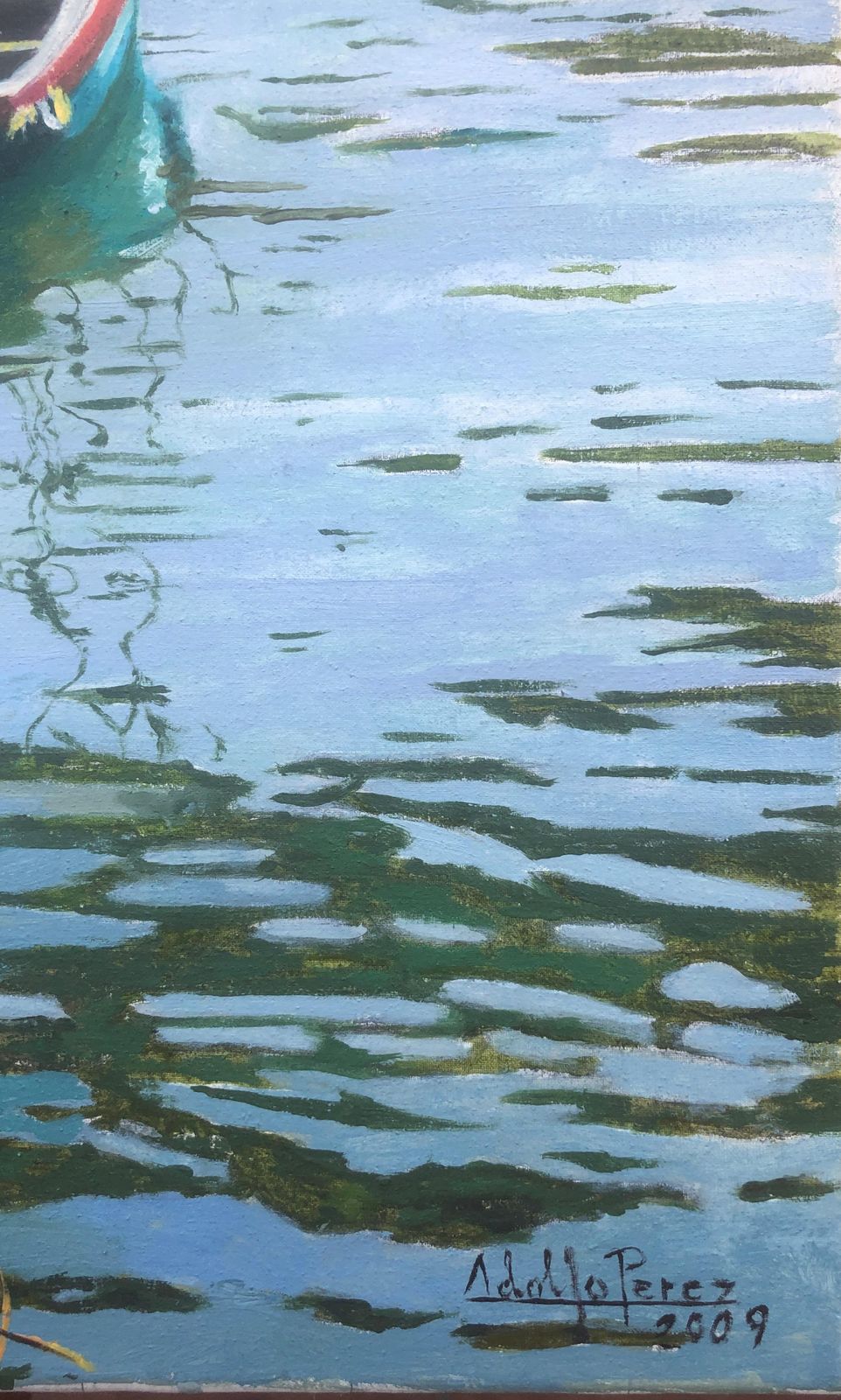 Unknowno Porto Portugal Oil On Canvas Painting Seascape Boats 2009 photo furniture