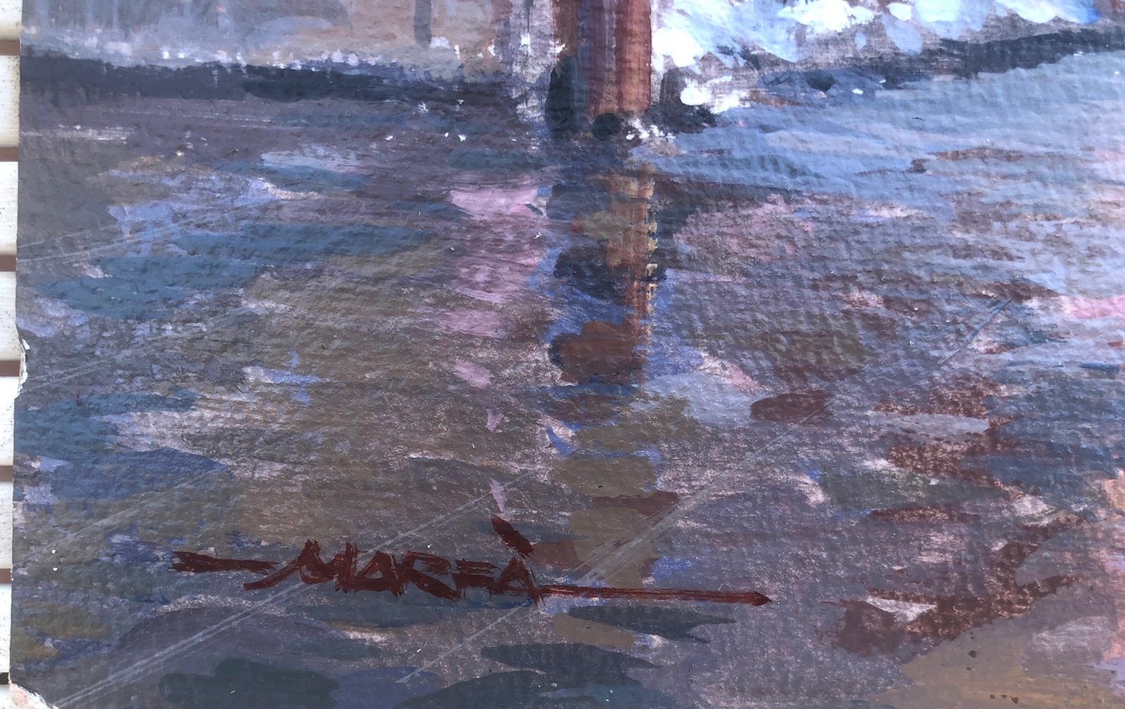 Josep Marfa Guarro Barcelona Boulevard At Dusk Urban Landscape Oil Painting Impressionist Europe 1990s photo furniture