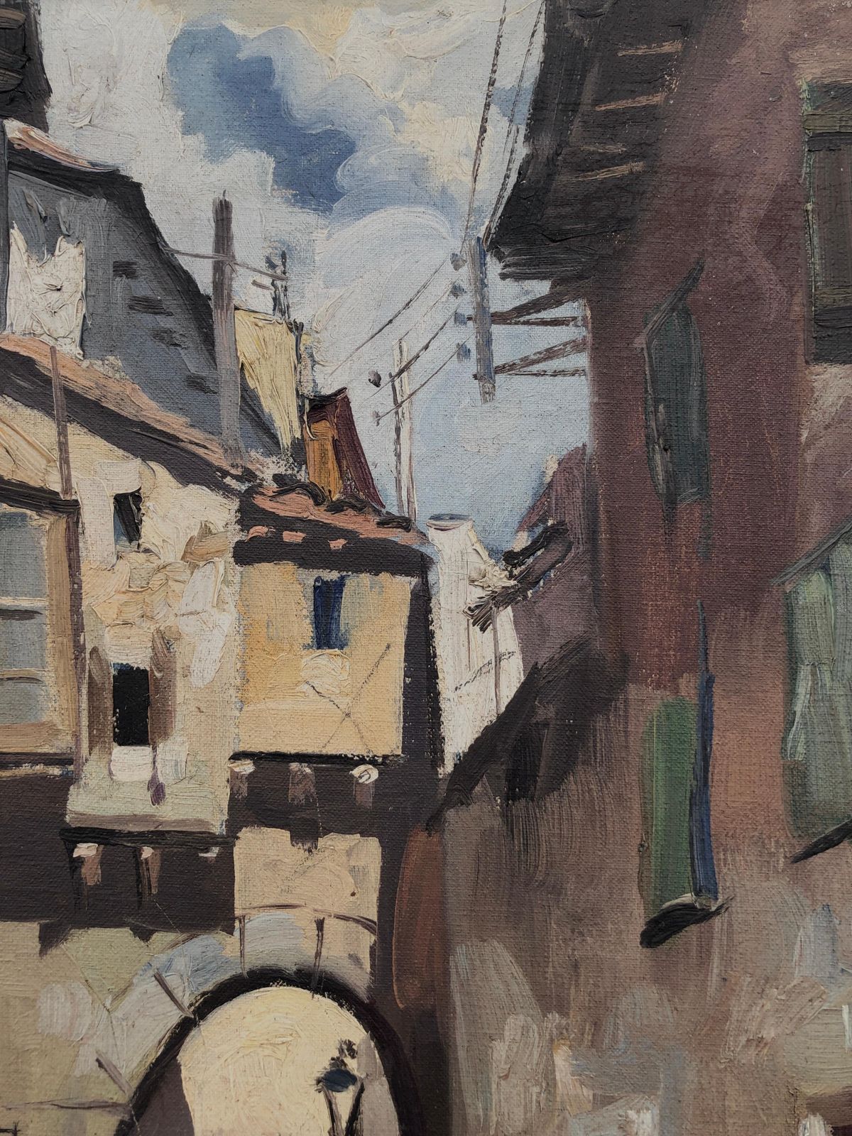 Rafael Fernández De Soto Spaans Stadsgezicht Olieverf Op Doek Spanje Straatscène 1944 photo buy