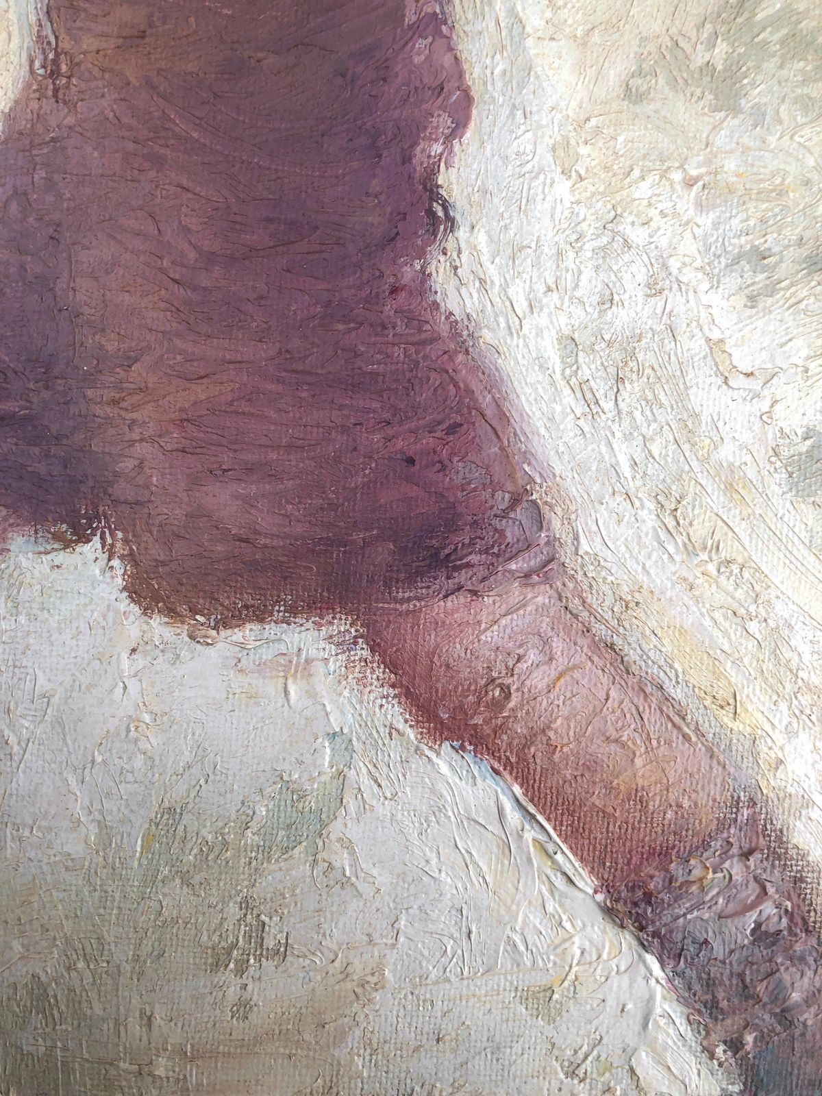 Enrique Montserrat Foj Impressionistisch Meisje Met Fluit Poëtisch Spaans Figuratief Olieverfschilderij 1980s photo for sale