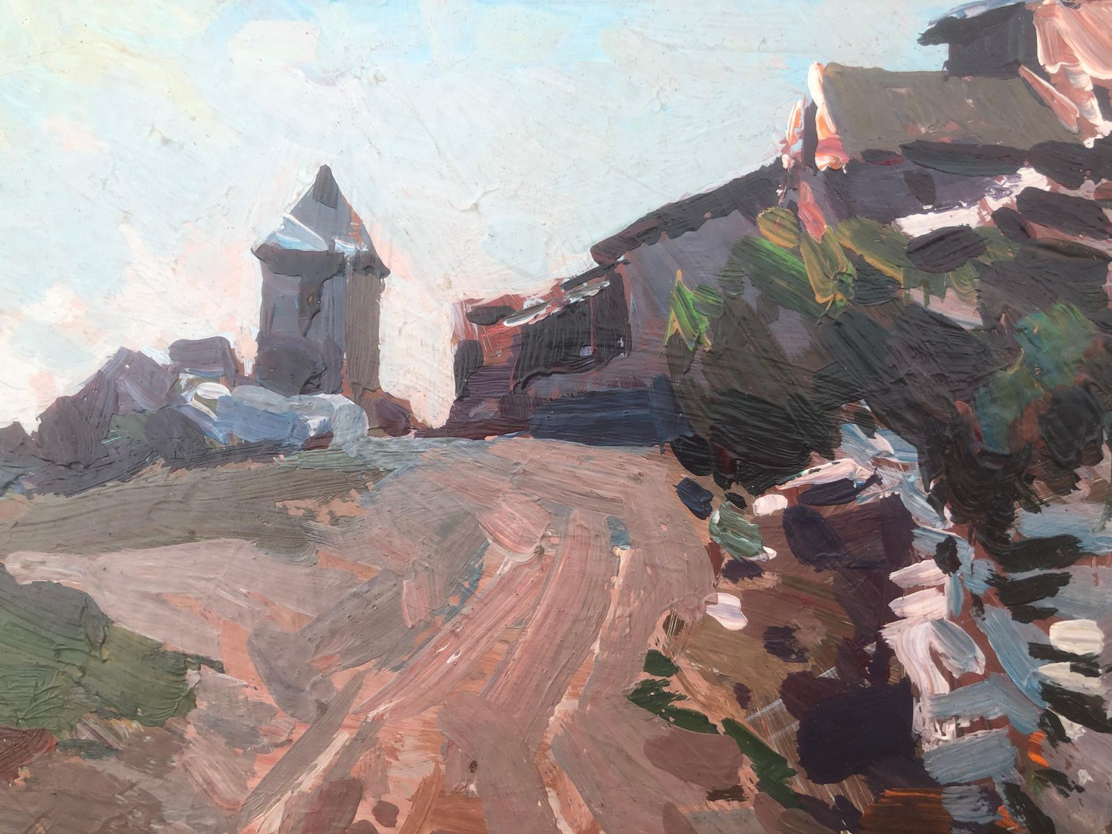 José María Vila Cañellas Canyelles Sitges Spain Landscape Original Oil On Board Painting 1973 photo buy