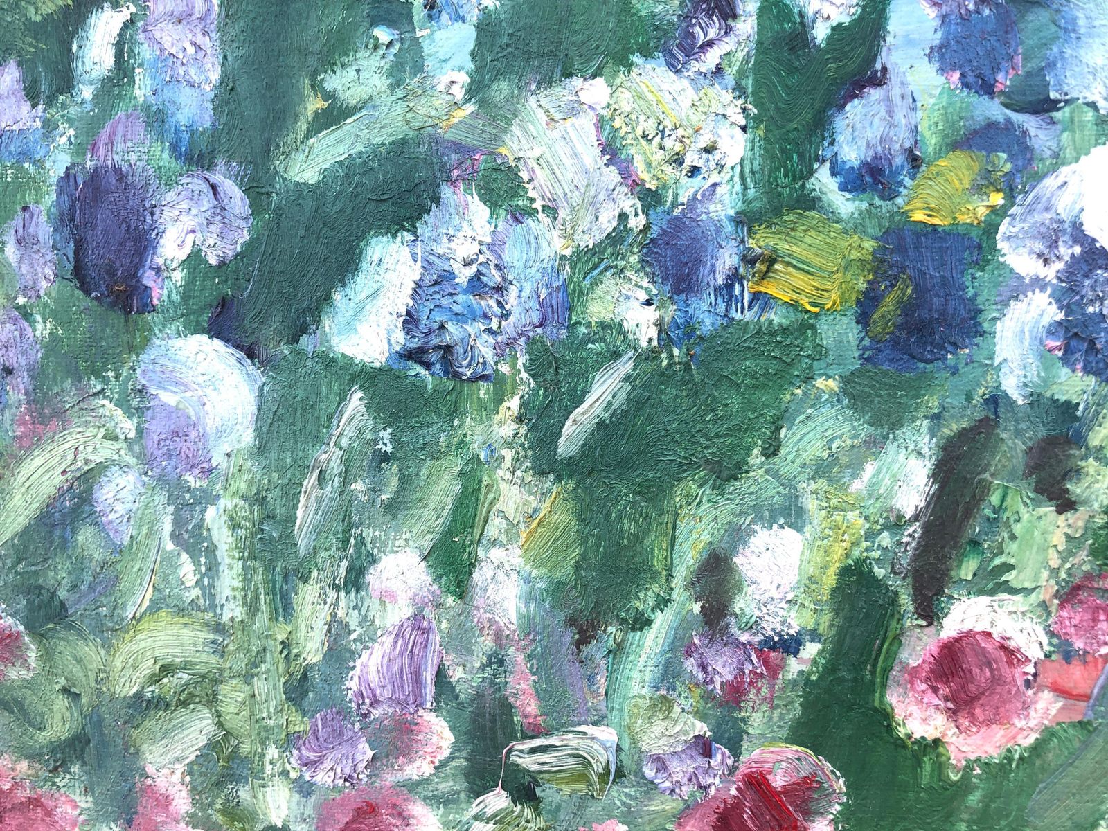 Rafael Duran Benet Spring Garden Olieverfschilderij Europees Landschap Spanje Frankrijk Ca. 1980 photo vinterior